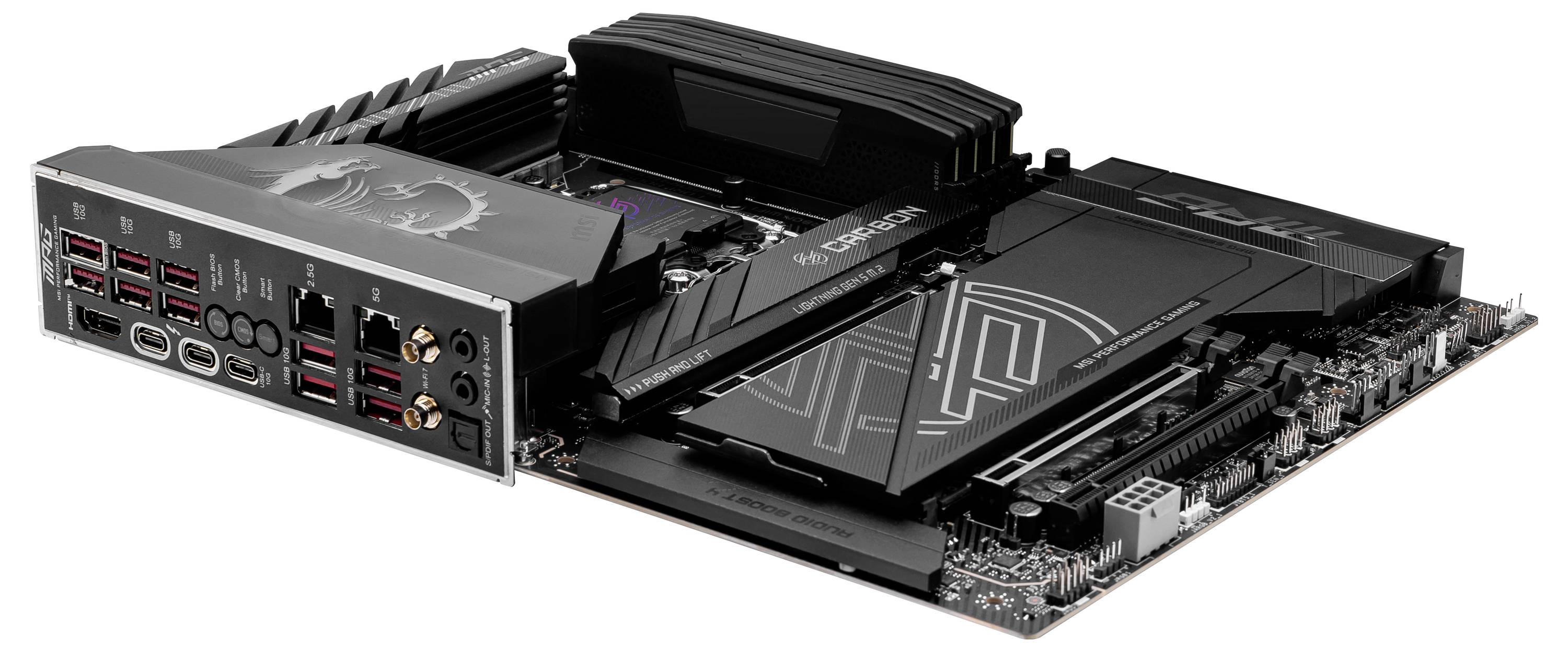 MSI MPG Z890 Carbon Wifi Mainboard Sockel (PC) Intel® LGA 1851 Formfaktor (Details) ATX Mainboard-Chipsatz Intel® Z890