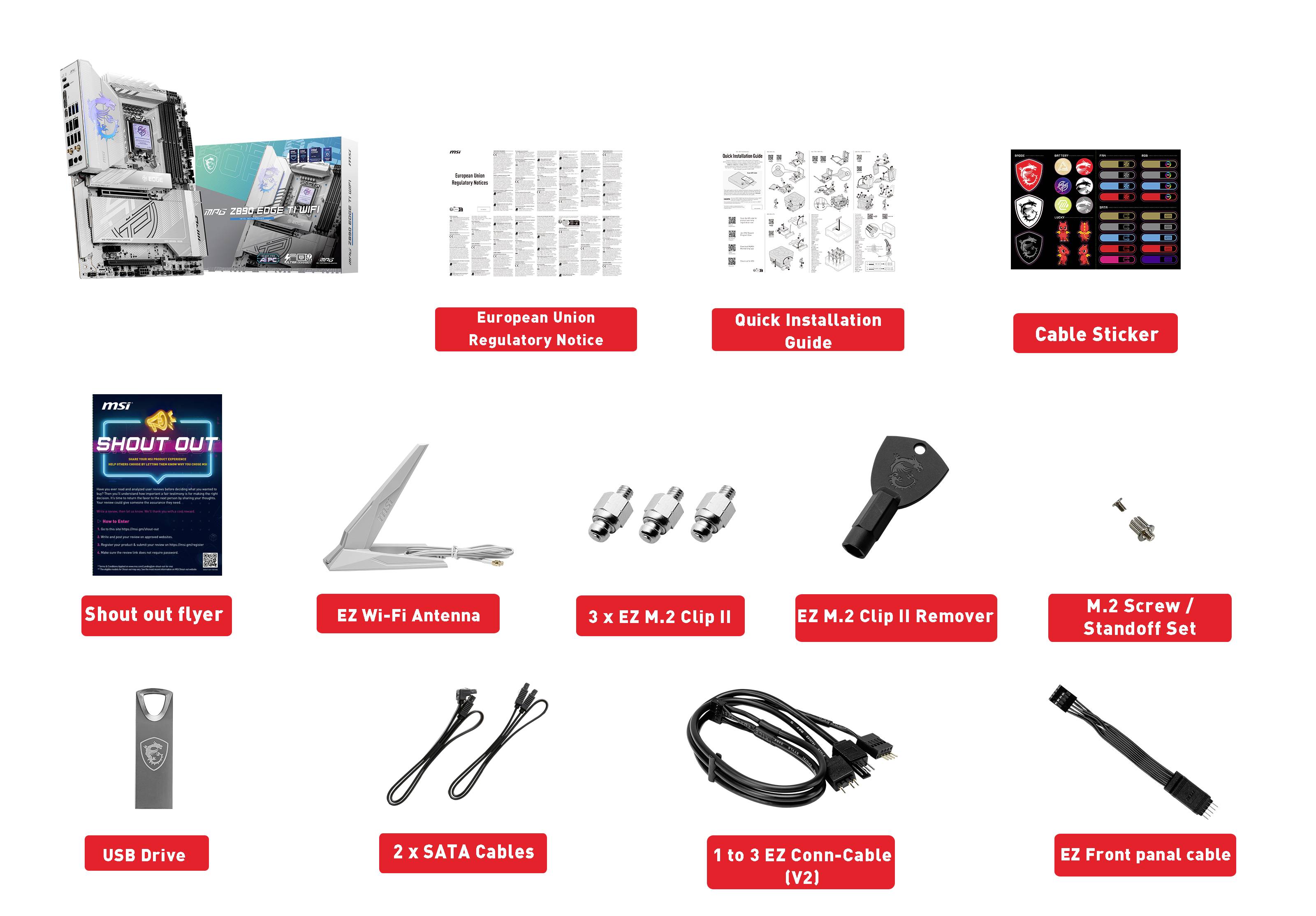 MSI MPG Z890 Edge TI Wifi Mainboard Sockel (PC) Intel® LGA 1851 Formfaktor (Details) ATX Mainboard-Chipsatz Intel® Z890