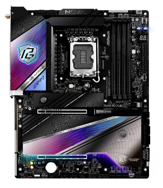 ASRock Phantom Gaming Z890 Nova WiFi Mainboard Sockel (PC) Intel® LGA 1851 Formfaktor (Details) ATX Mainboard-Chipsatz Intel® Z890