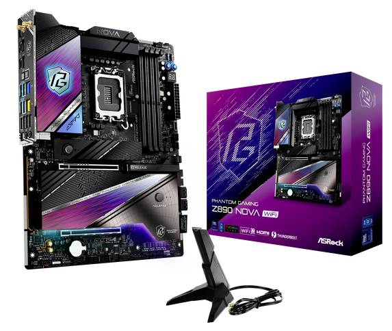 ASRock Phantom Gaming Z890 Nova WiFi Mainboard Sockel (PC) Intel® LGA 1851 Formfaktor (Details) ATX Mainboard-Chipsatz Intel® Z890