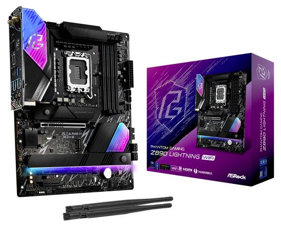 ASRock Phantom Gaming Z890 Lightning WiFi Mainboard Sockel (PC) Intel® LGA 1851 Formfaktor (Details) ATX Mainboard-Chipsat