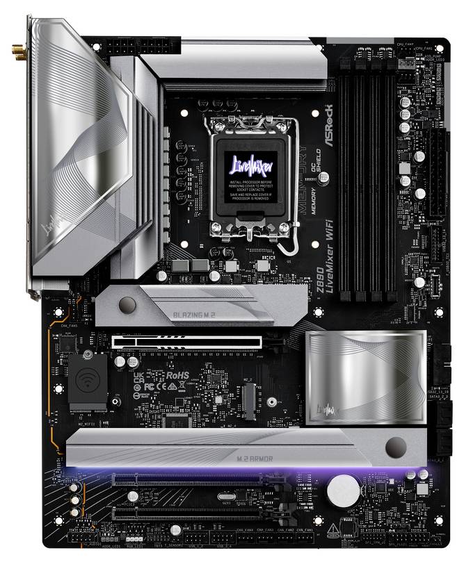 ASRock Z890 LiveMixer WiFi Mainboard Sockel (PC) Intel® LGA 1851 Formfaktor (Details) ATX Mainboard-Chipsatz Intel® Z890