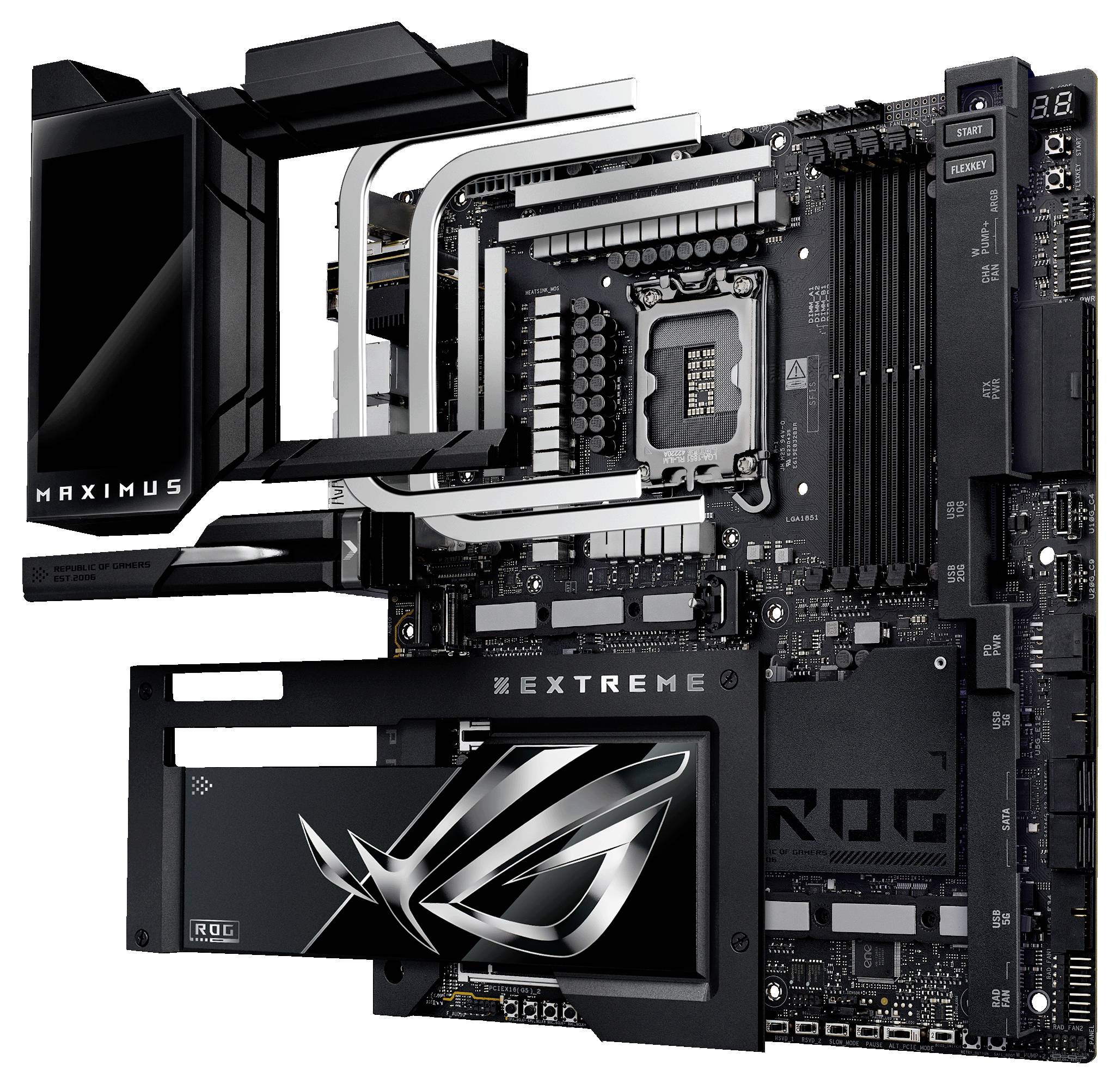 Asus ROG MAXIMUS Z890 EXTREME Mainboard Sockel (PC) Intel® LGA 1851 Formfaktor (Details) ATX Mainboard-Chipsatz Intel® Z890