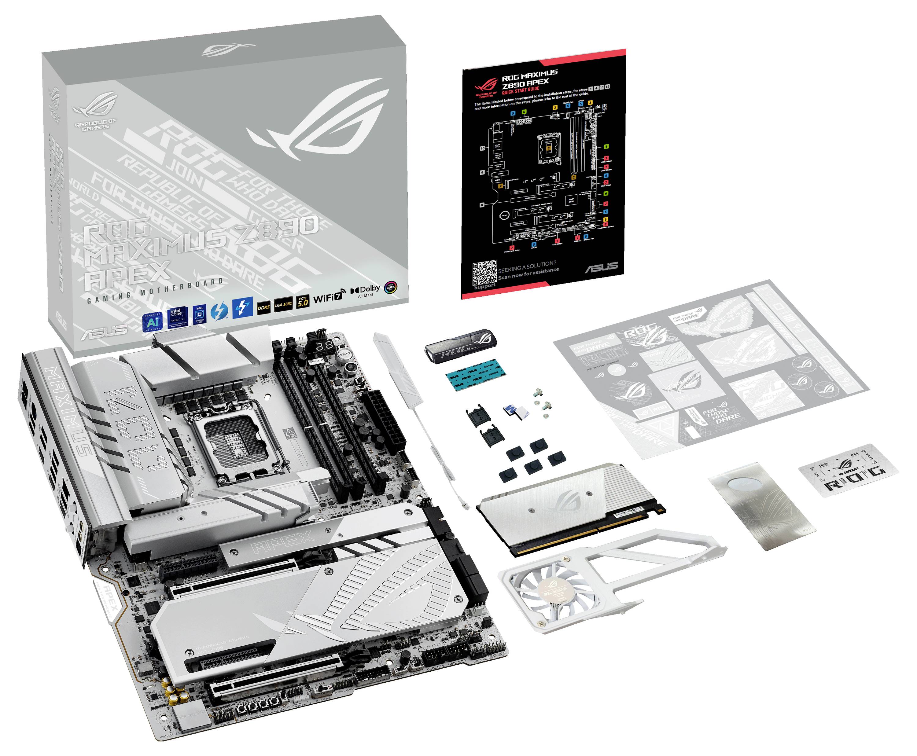 Asus ROG MAXIMUS Z890 APEX Mainboard Sockel (PC) Intel® LGA 1851 Formfaktor (Details) ATX Mainboard-Chipsatz Intel® Z890