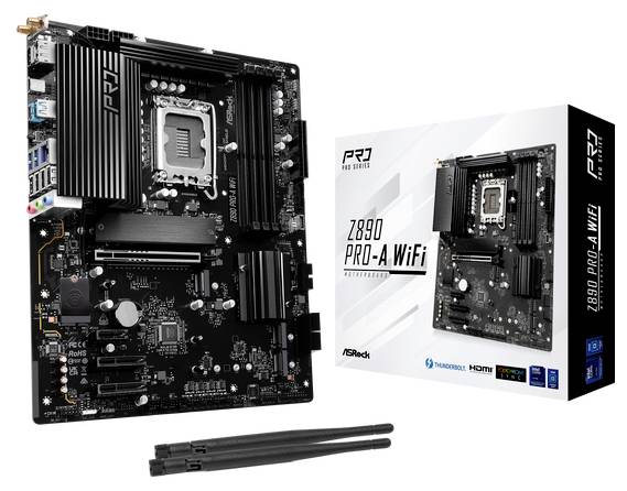 ASRock Z890 Pro-A WiFi Mainboard Sockel (PC) Intel® LGA 1851 Formfaktor (Details) ATX Mainboard-Chipsatz Intel® Z890