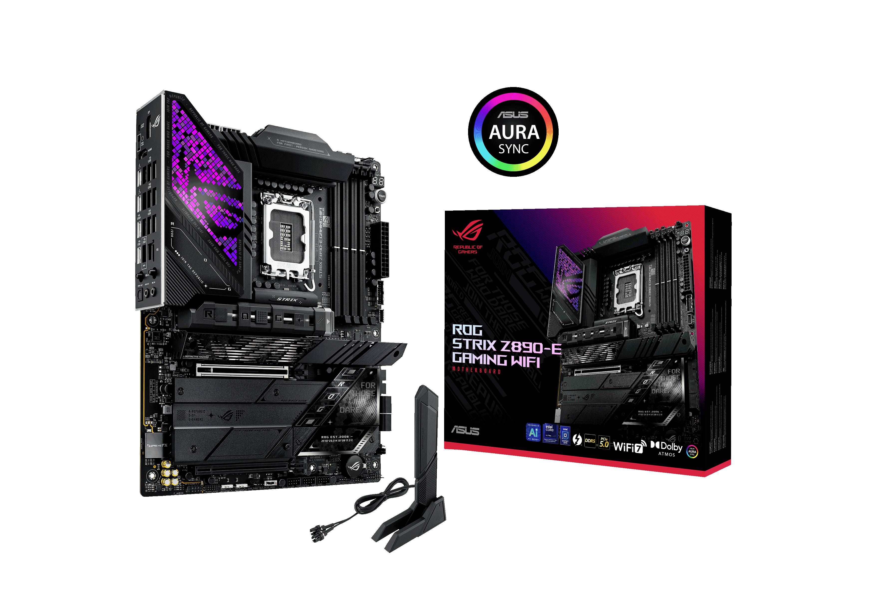 Asus ROG STRIX Z890-E GAMING WIFI Mainboard Sockel (PC) Intel® LGA 1851 Formfaktor (Details) ATX Mainboard-Chipsatz Intel® Z890