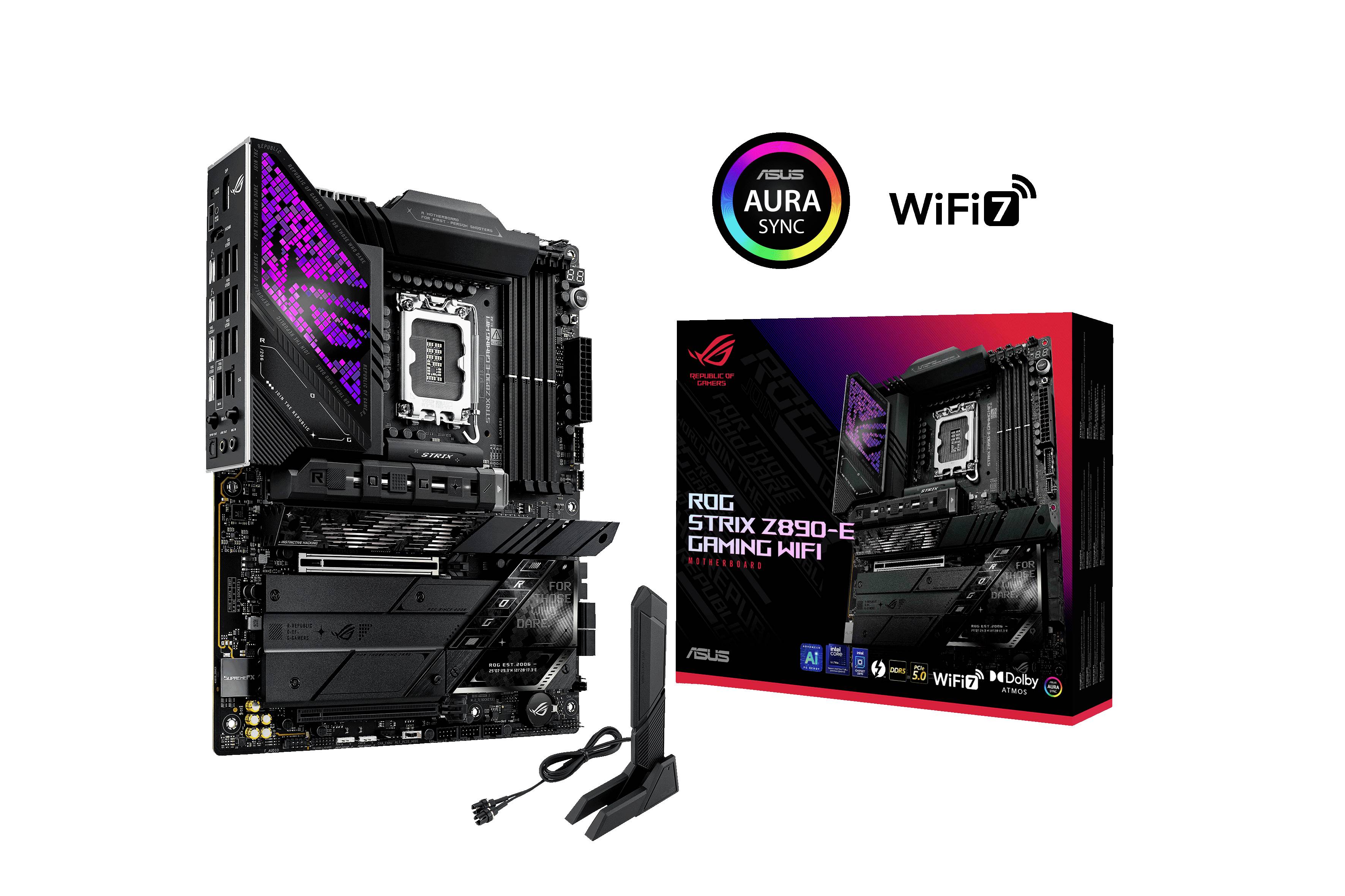 Asus ROG STRIX Z890-E GAMING WIFI Mainboard Sockel (PC) Intel® LGA 1851 Formfaktor (Details) ATX Mainboard-Chipsatz Intel® Z890