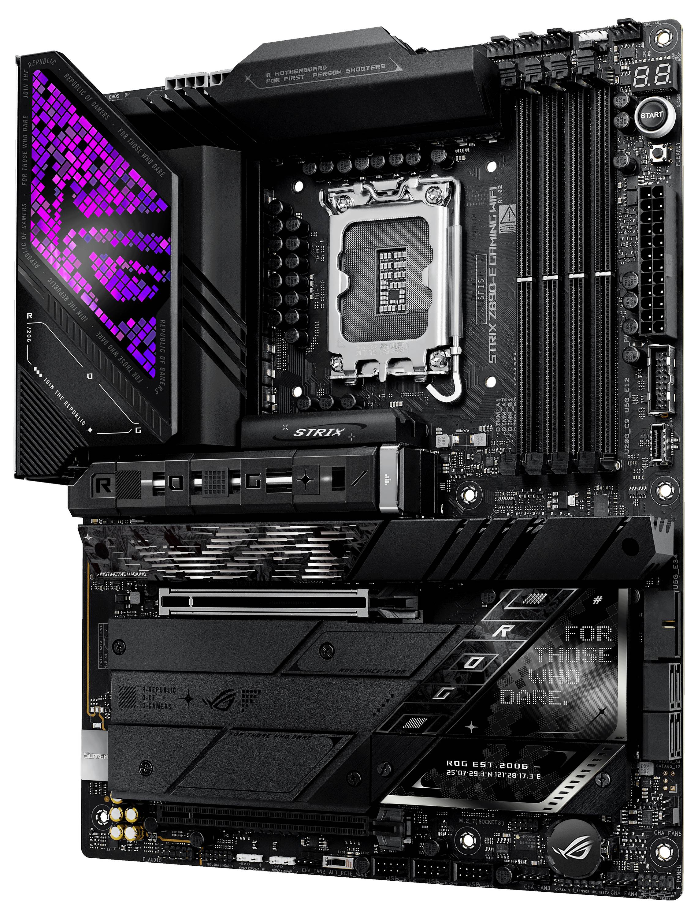 Asus ROG STRIX Z890-E GAMING WIFI Mainboard Sockel (PC) Intel® LGA 1851 Formfaktor (Details) ATX Mainboard-Chipsatz Intel® Z890