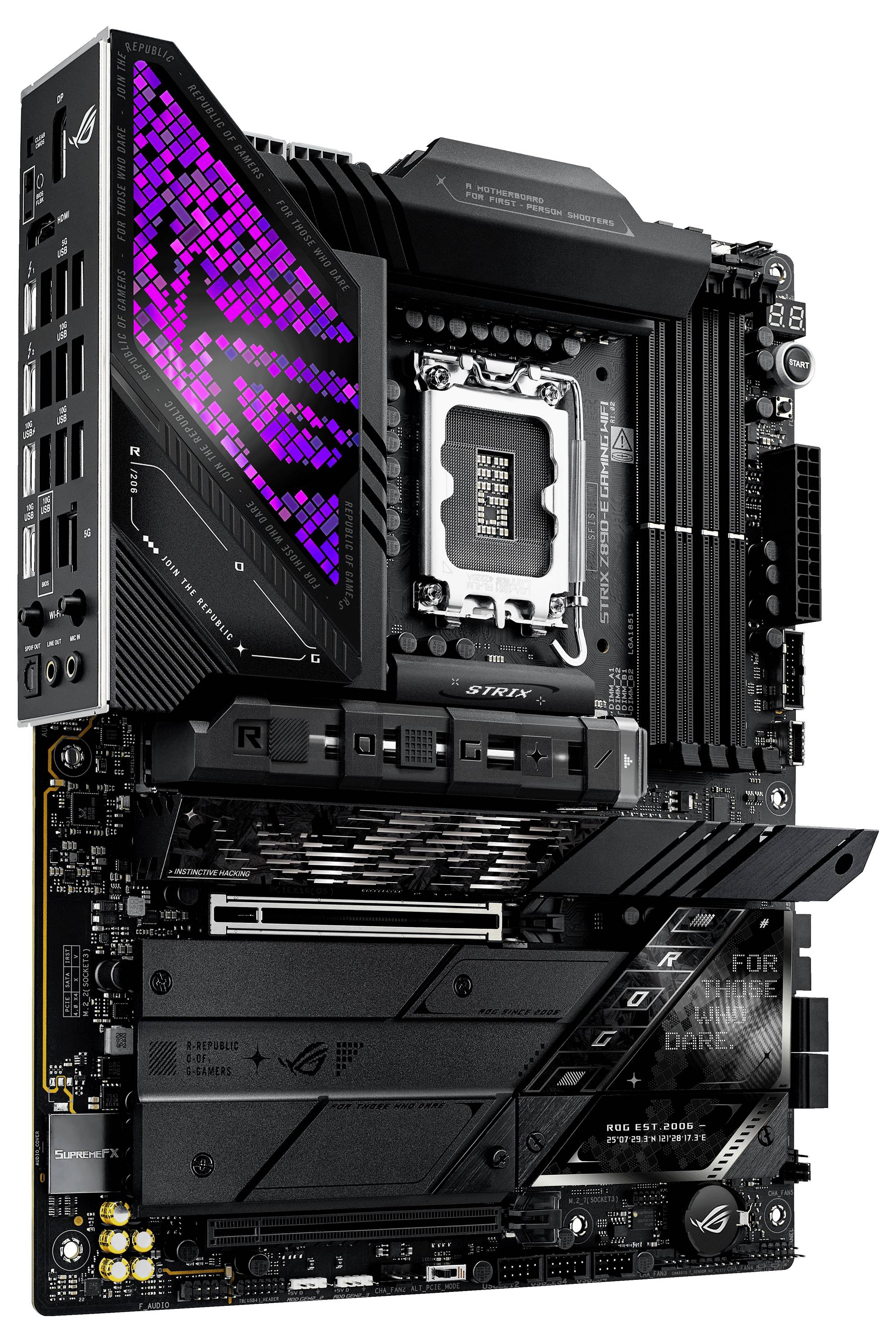Asus ROG STRIX Z890-E GAMING WIFI Mainboard Sockel (PC) Intel® LGA 1851 Formfaktor (Details) ATX Mainboard-Chipsatz Intel® Z890