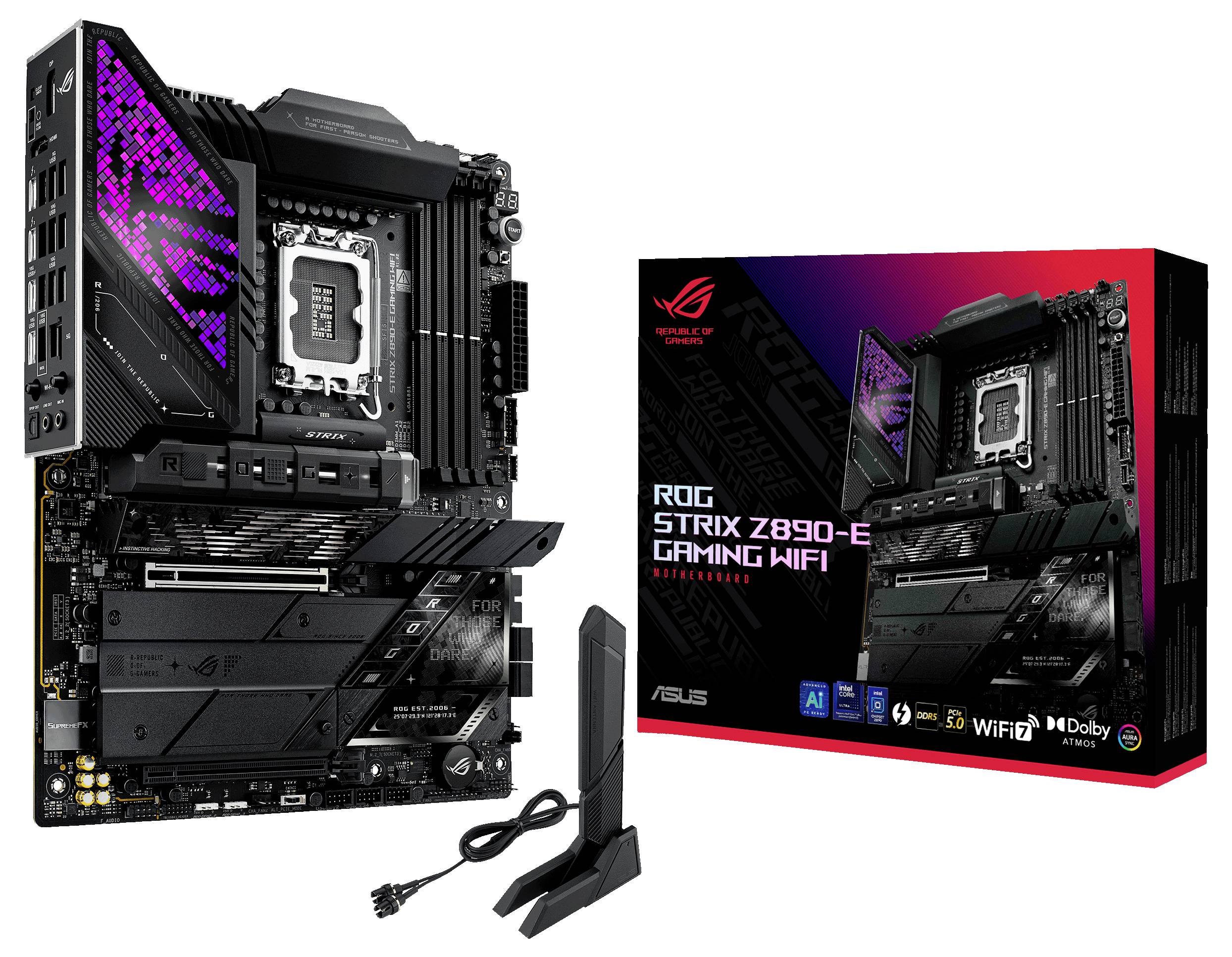 Asus ROG STRIX Z890-E GAMING WIFI Mainboard Sockel (PC) Intel® LGA 1851 Formfaktor (Details) ATX Mainboard-Chipsatz Intel® Z890
