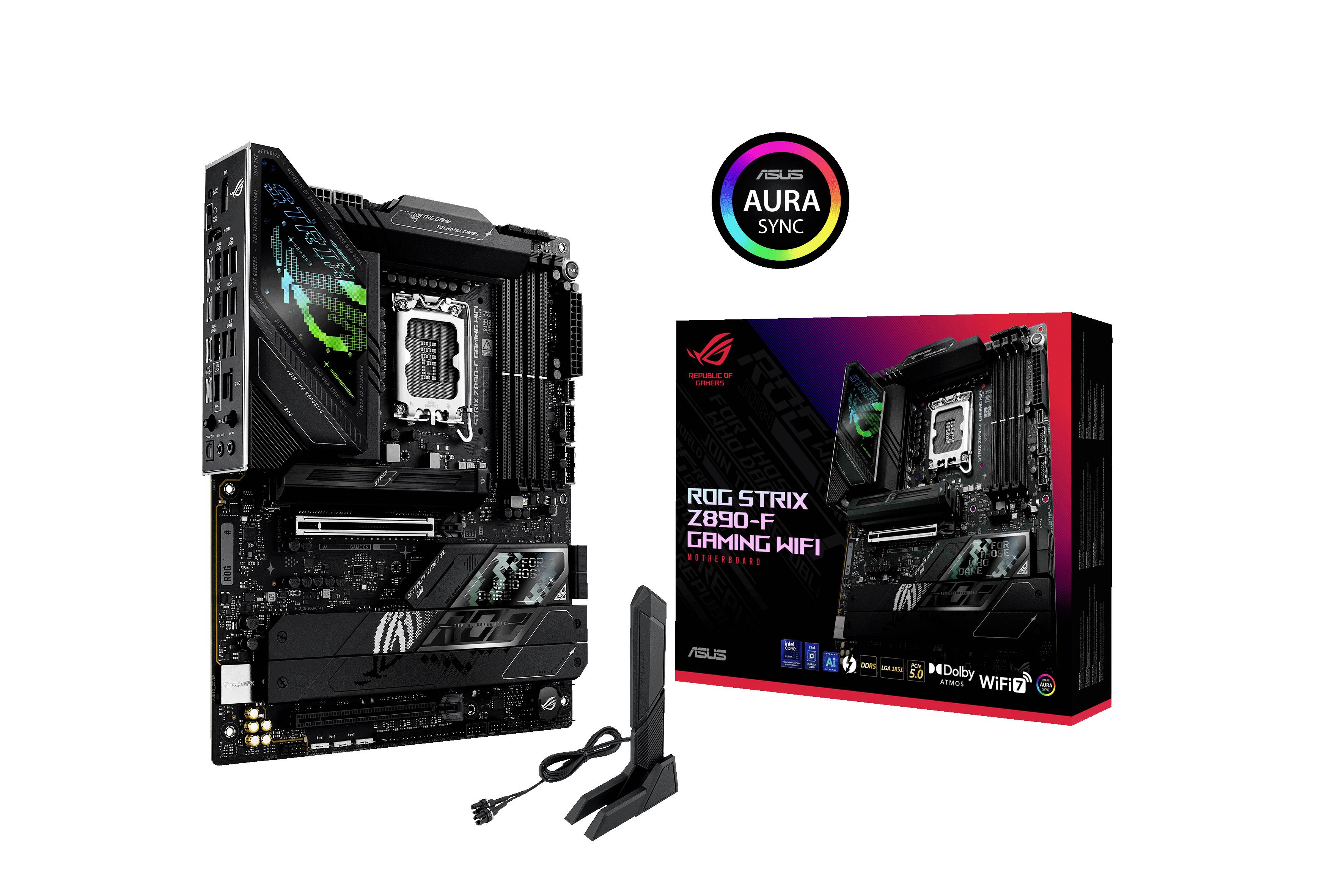Asus ROG STRIX Z890-F GAMING WIFI Mainboard Sockel (PC) Intel® LGA 1851 Formfaktor (Details) ATX Mainboard-Chipsatz Intel® Z890