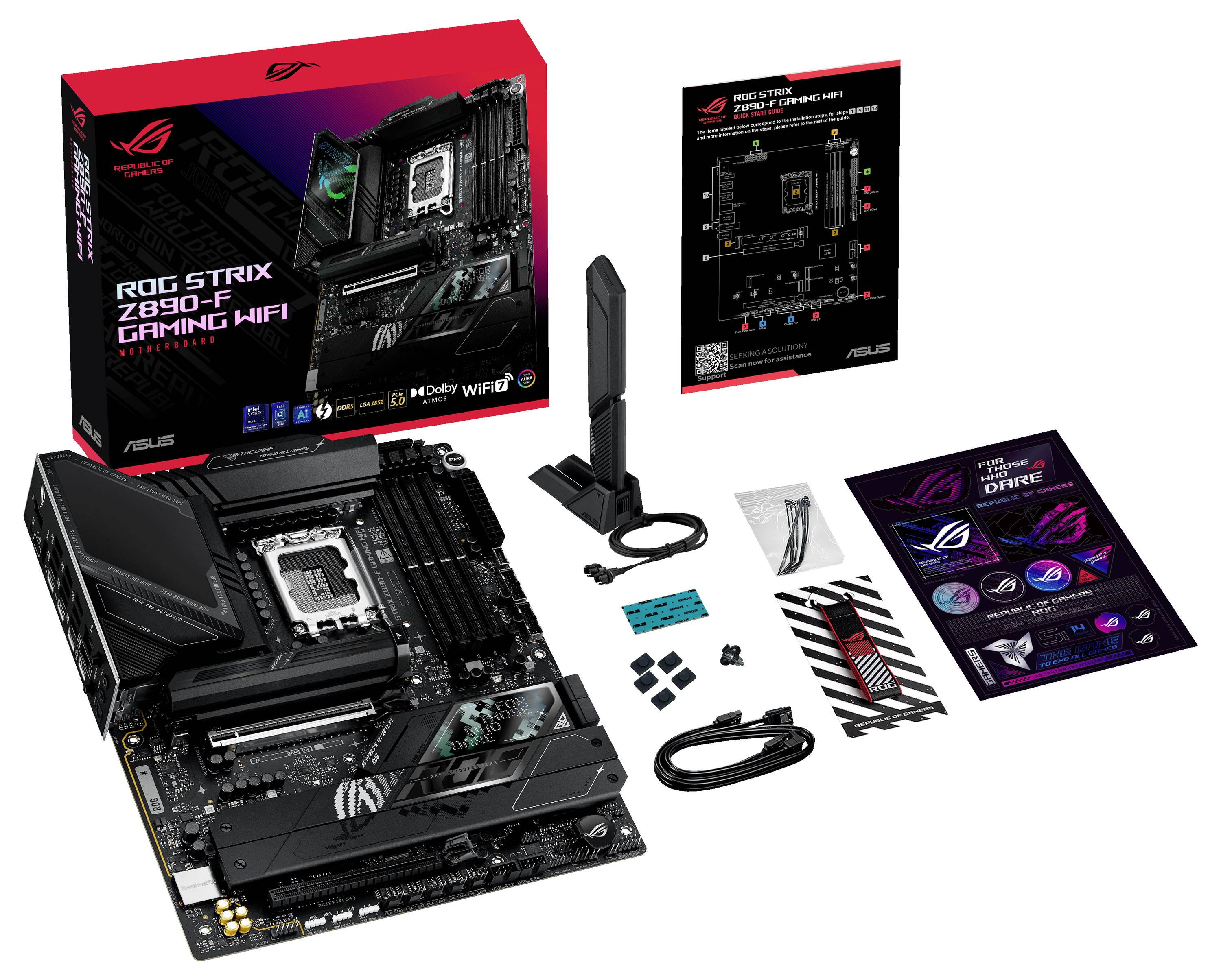 Asus ROG STRIX Z890-F GAMING WIFI Mainboard Sockel (PC) Intel® LGA 1851 Formfaktor (Details) ATX Mainboard-Chipsatz Intel® Z890