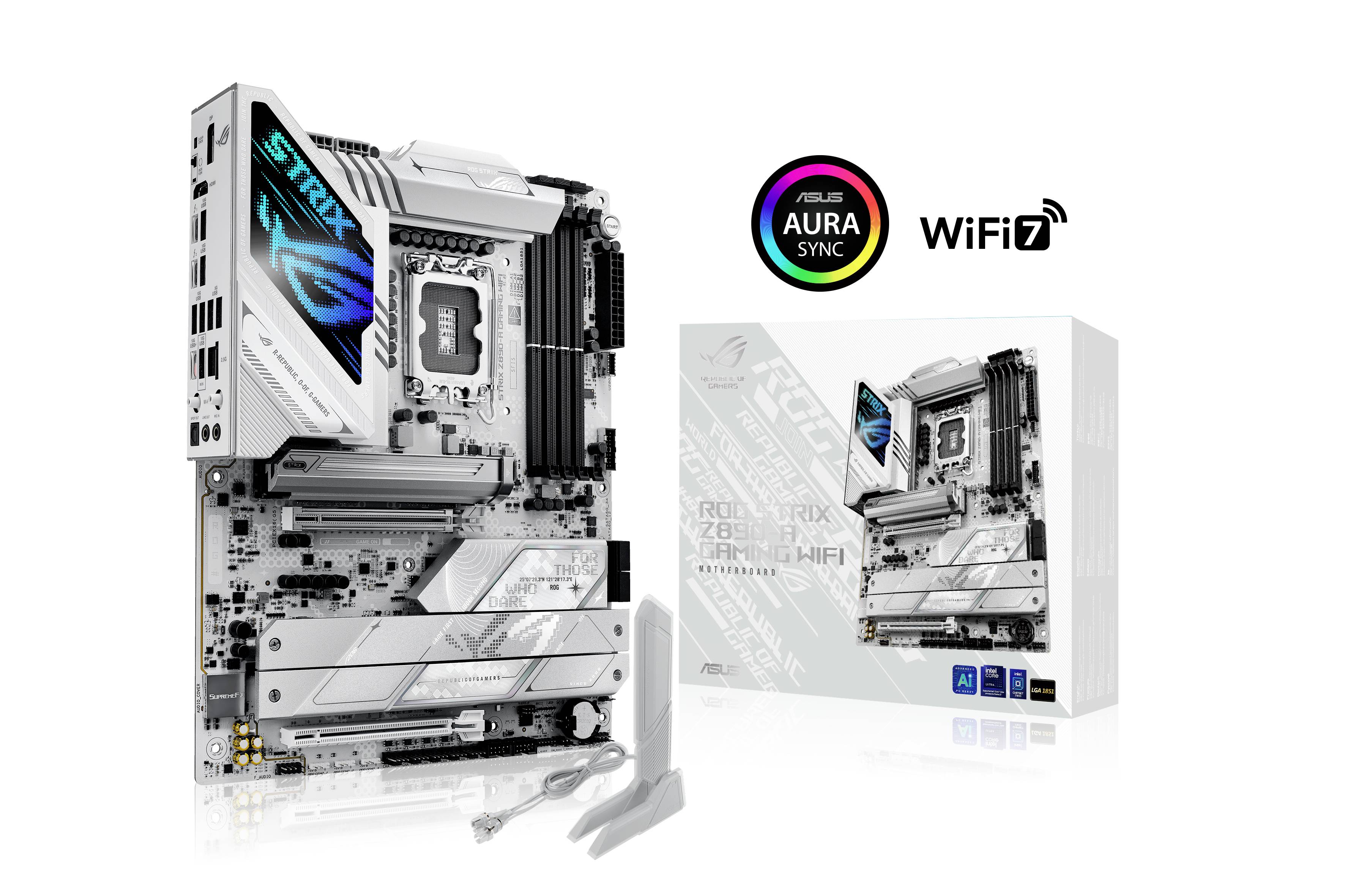 Asus ROG STRIX Z890-A GAMING WIFI Mainboard Sockel (PC) Intel® LGA 1851 Formfaktor (Details) ATX Mainboard-Chipsatz Intel® Z890
