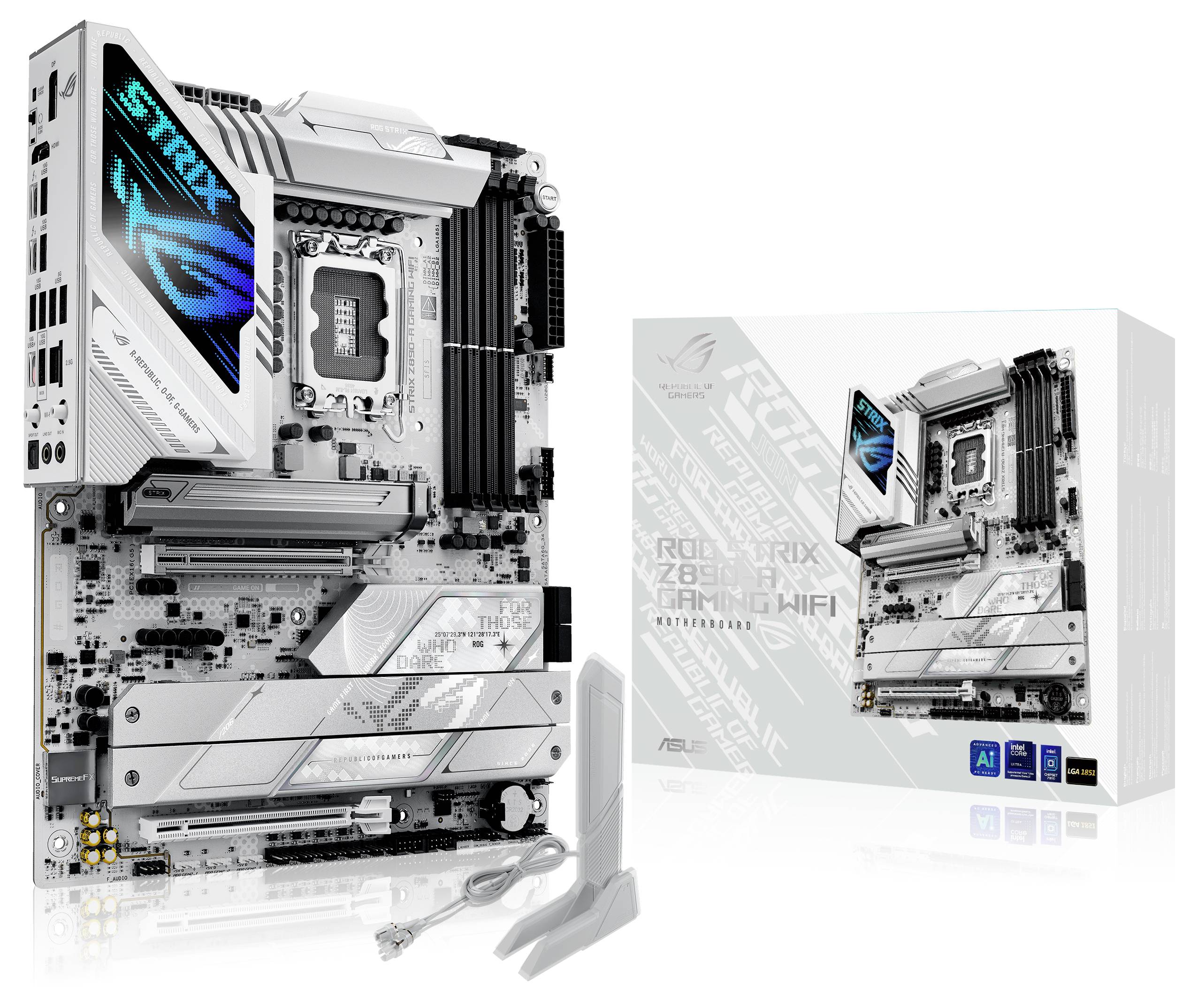 Asus ROG STRIX Z890-A GAMING WIFI Mainboard Sockel (PC) Intel® LGA 1851 Formfaktor (Details) ATX Mainboard-Chipsatz Intel® Z890