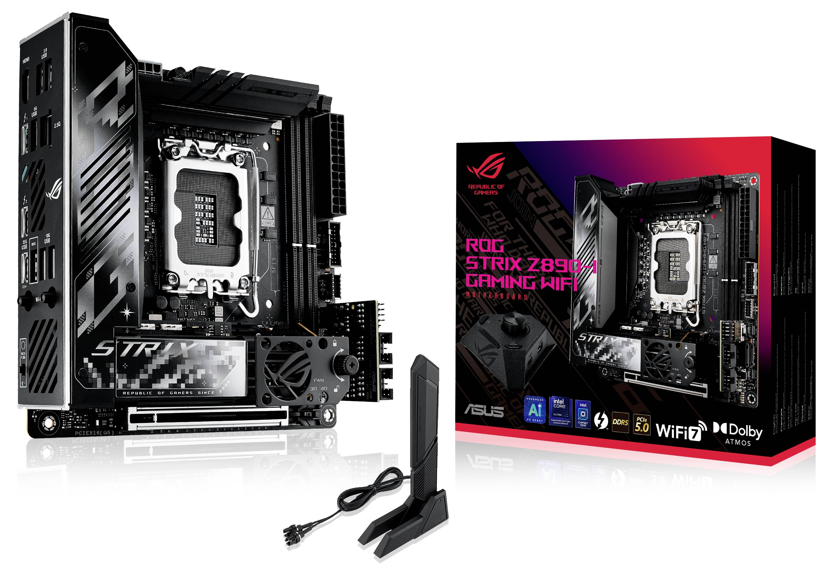 Asus ROG STRIX Z890-I GAMING WIFI Mainboard Sockel (PC) Intel® LGA 1851 Mainboard-Chipsatz Intel® Z890