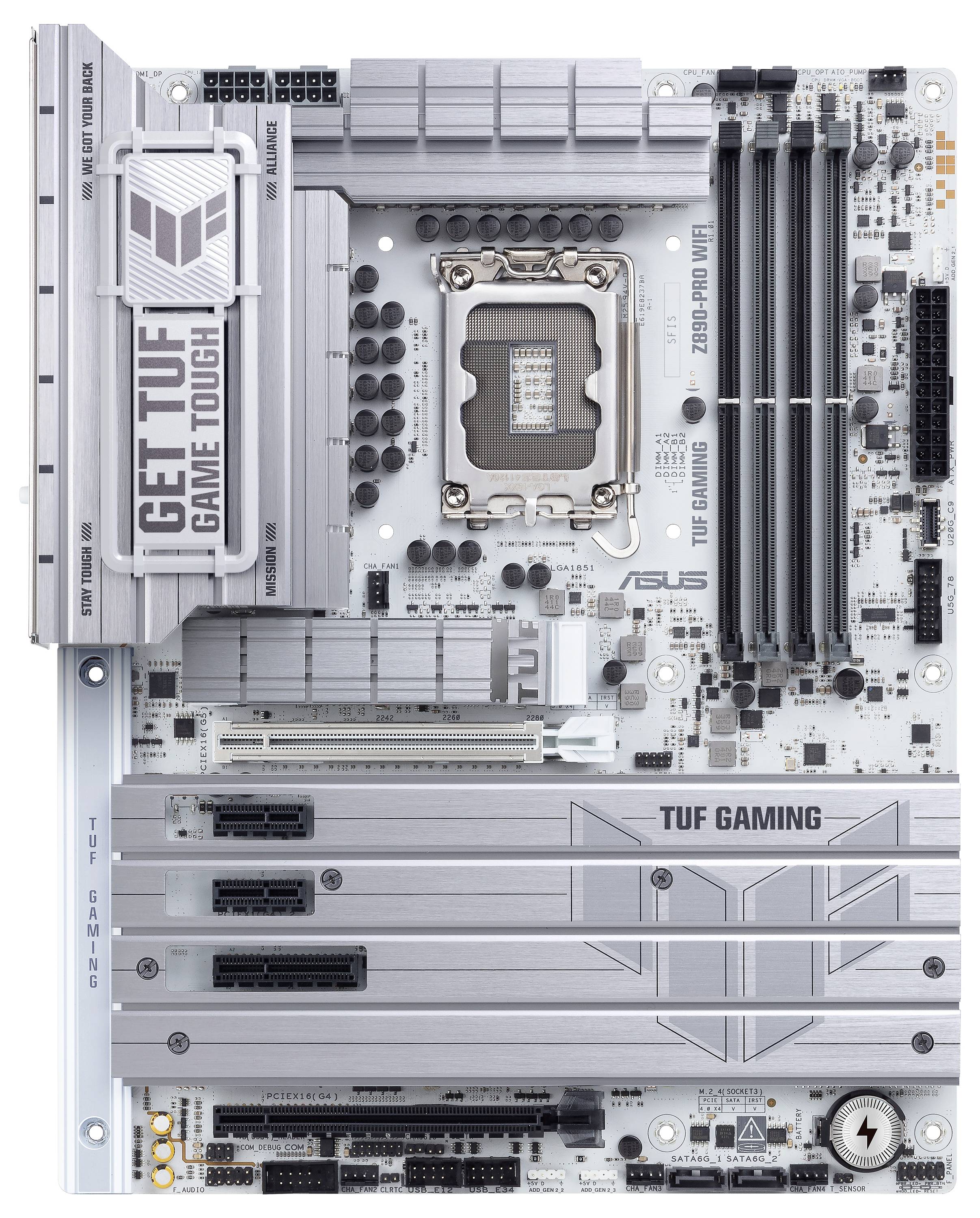 Asus TUF GAMING Z890-PRO WIFI Mainboard Sockel (PC) Intel® LGA 1851 Formfaktor (Details) ATX Mainboard-Chipsatz Intel® Z890