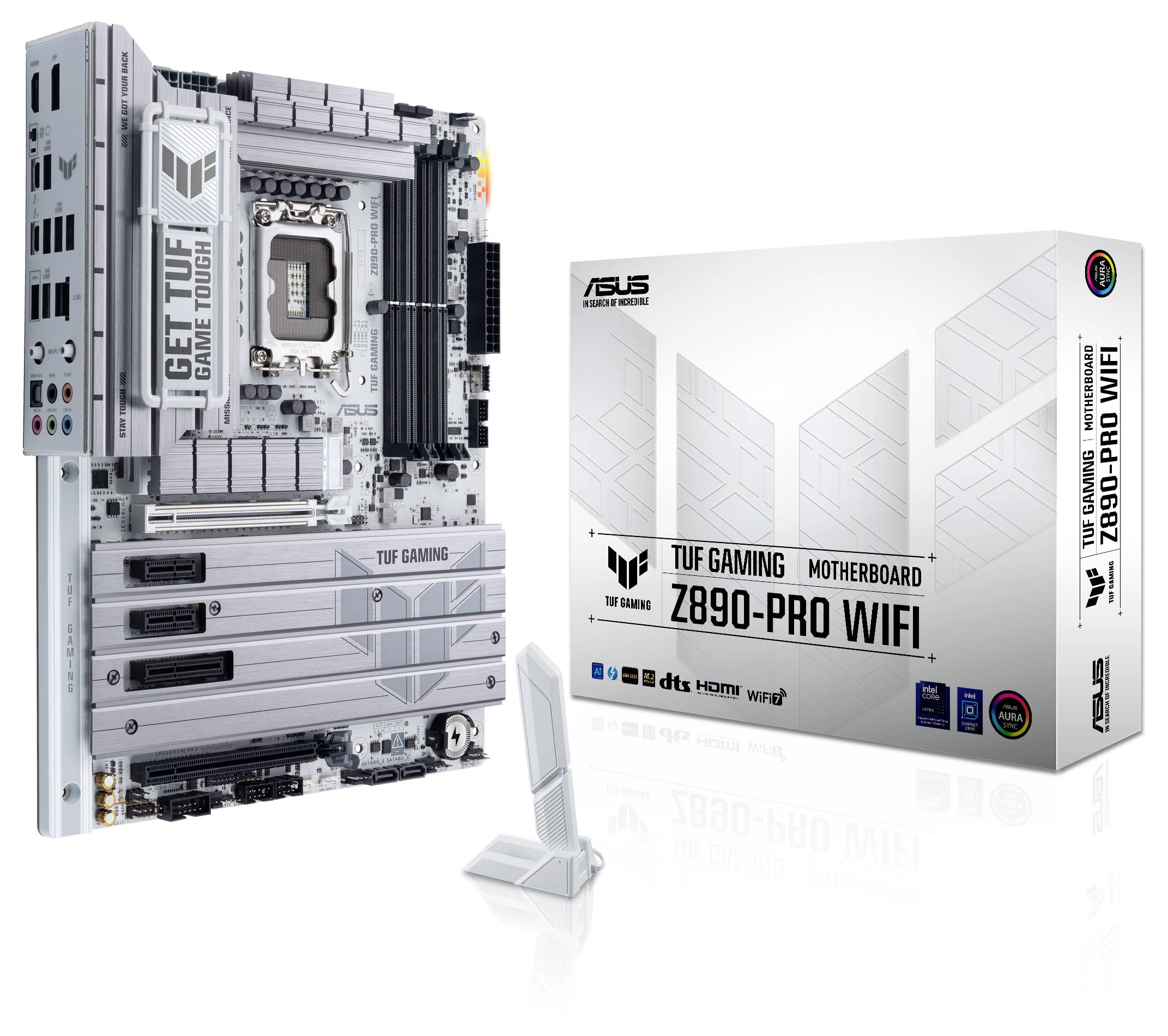 Asus TUF GAMING Z890-PRO WIFI Mainboard Sockel (PC) Intel® LGA 1851 Formfaktor (Details) ATX Mainboard-Chipsatz Intel® Z890