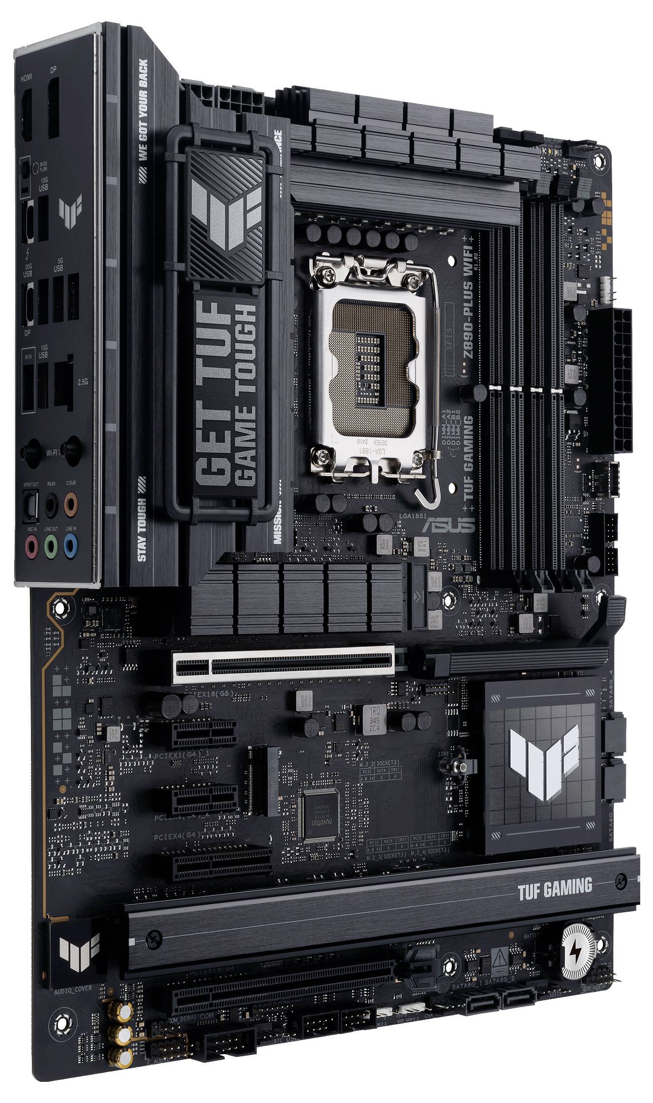 Asus TUF GAMING Z890-PLUS WIFI Mainboard Sockel (PC) Intel® LGA 1851 Formfaktor (Details) ATX Mainboard-Chipsatz Intel® Z890