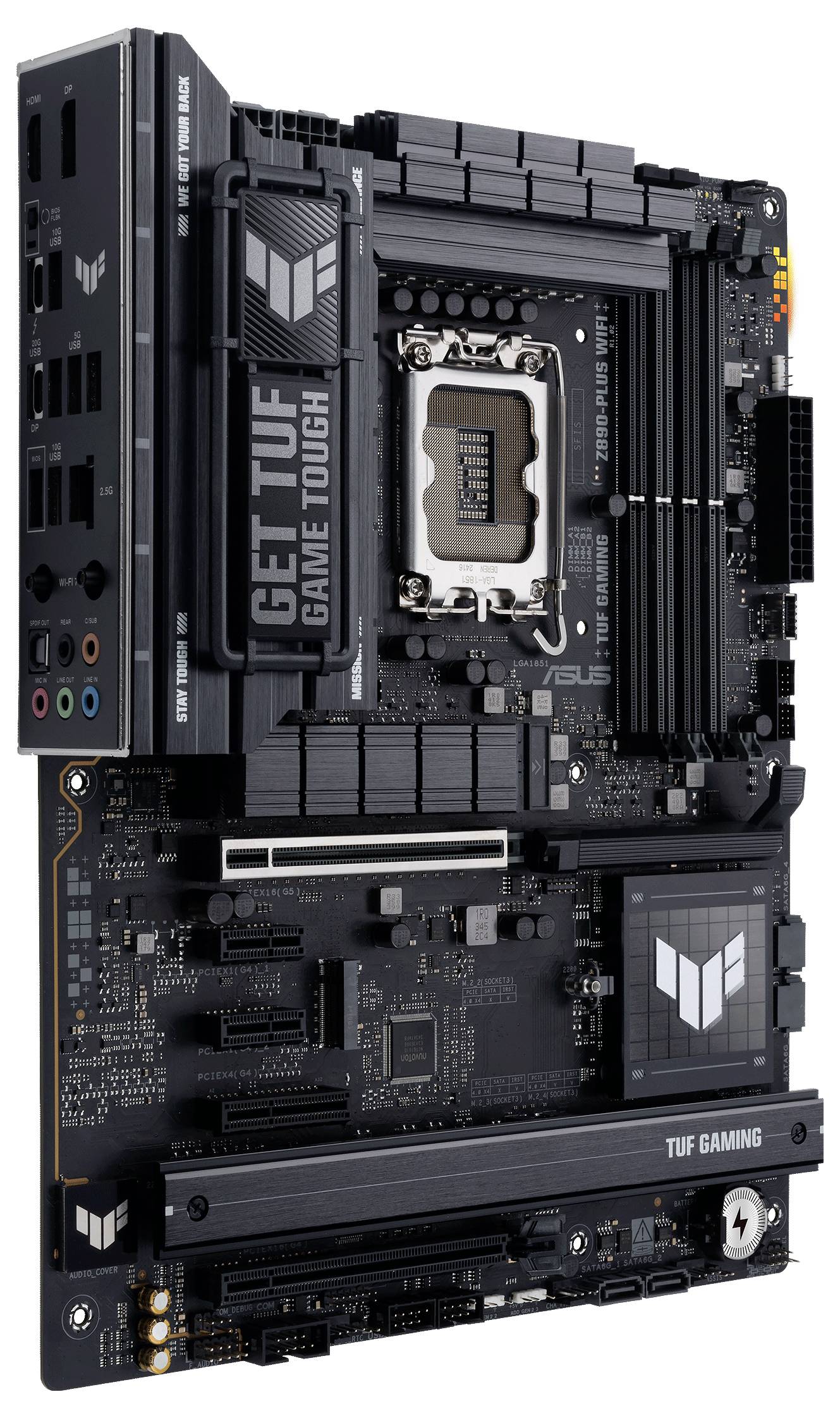 Asus TUF GAMING Z890-PLUS WIFI Mainboard Sockel (PC) Intel® LGA 1851 Formfaktor (Details) ATX Mainboard-Chipsatz Intel® Z890