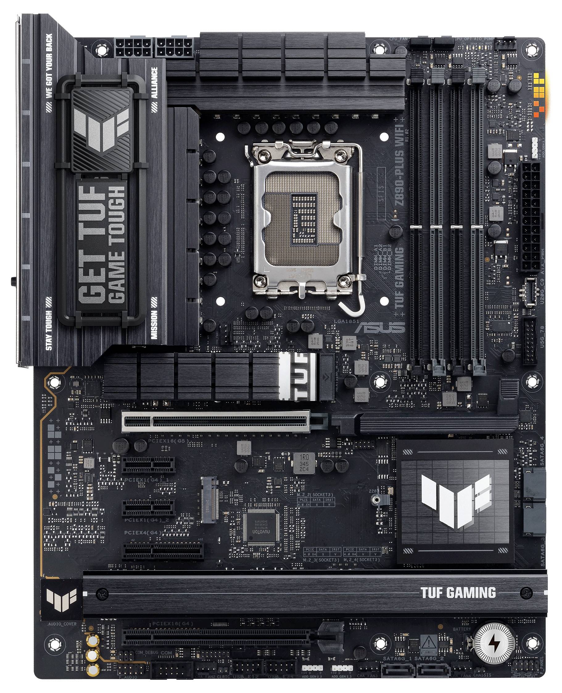 Asus TUF GAMING Z890-PLUS WIFI Mainboard Sockel (PC) Intel® LGA 1851 Formfaktor (Details) ATX Mainboard-Chipsatz Intel® Z890