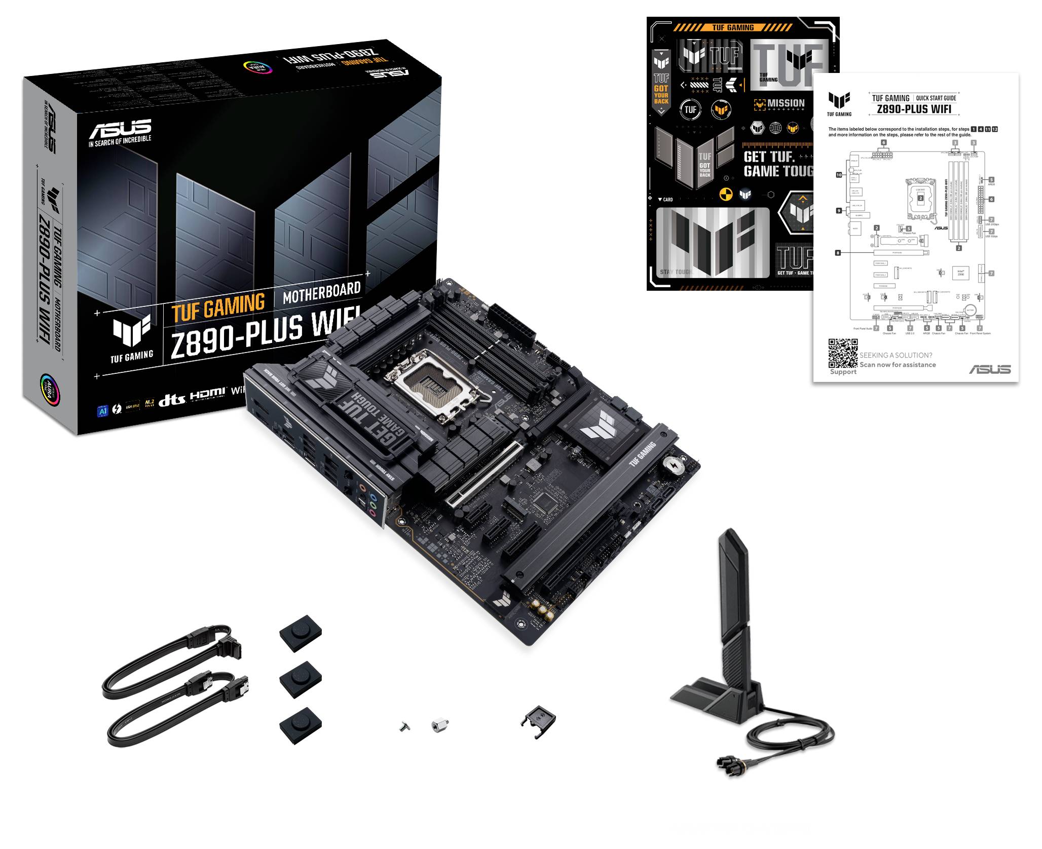 Asus TUF GAMING Z890-PLUS WIFI Mainboard Sockel (PC) Intel® LGA 1851 Formfaktor (Details) ATX Mainboard-Chipsatz Intel® Z890