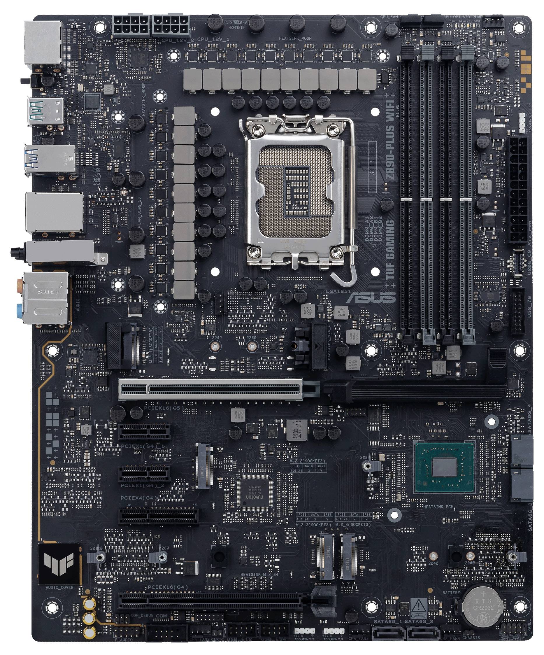 Asus TUF GAMING Z890-PLUS WIFI Mainboard Sockel (PC) Intel® LGA 1851 Formfaktor (Details) ATX Mainboard-Chipsatz Intel® Z890