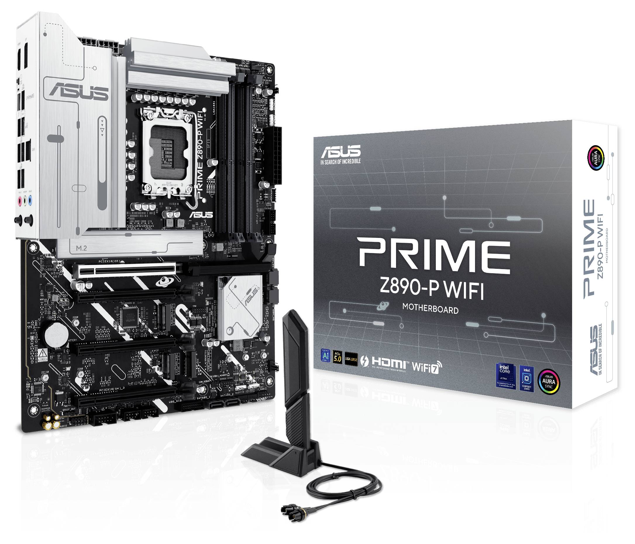 Asus PRIME Z890-P WIFI Mainboard Sockel (PC) Intel® LGA 1851 Formfaktor (Details) ATX Mainboard-Chipsatz Intel® Z890