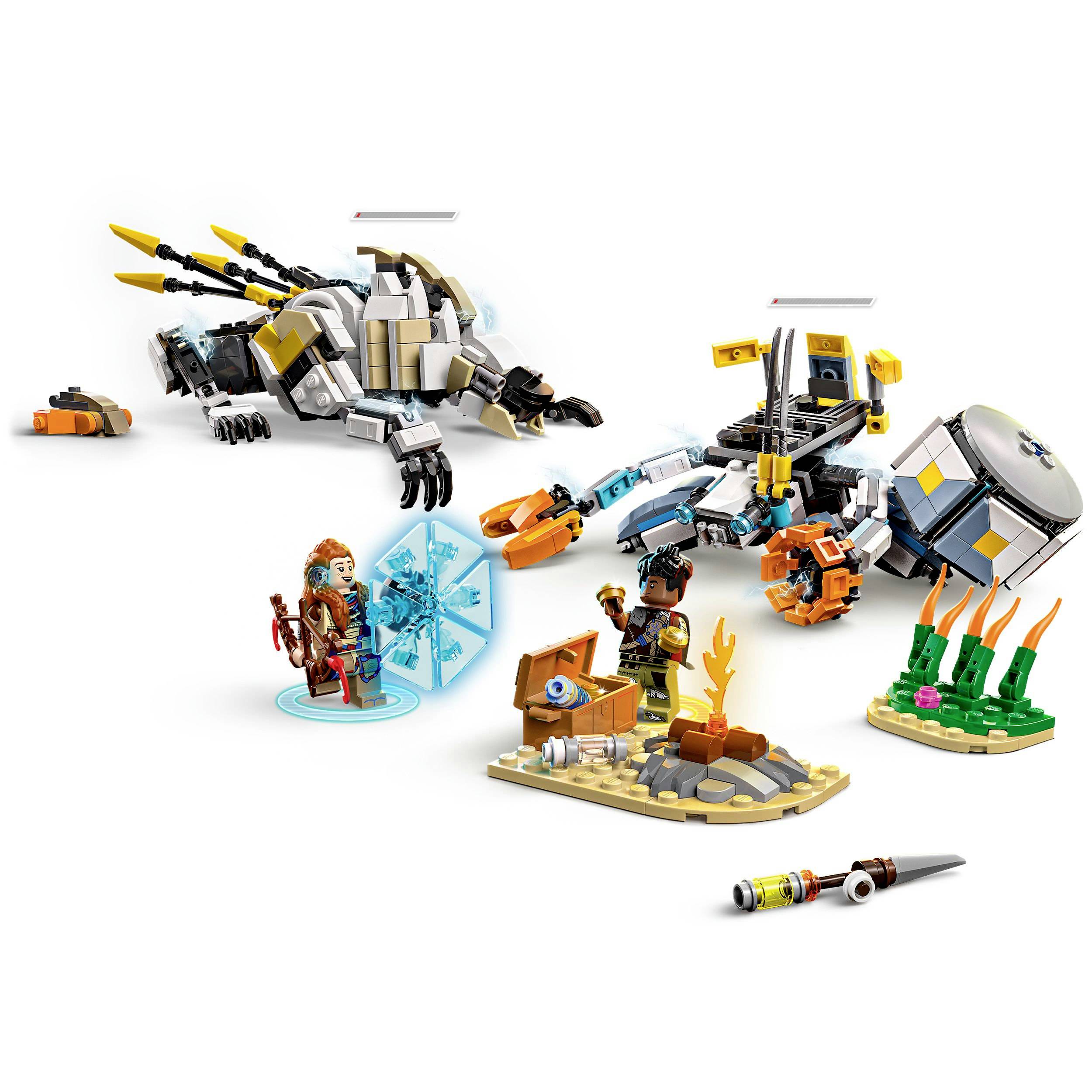 LEGO® ICONS™ 77037 Horizon Aloy und Varl vs. Panzerwanderer und Sägezahn