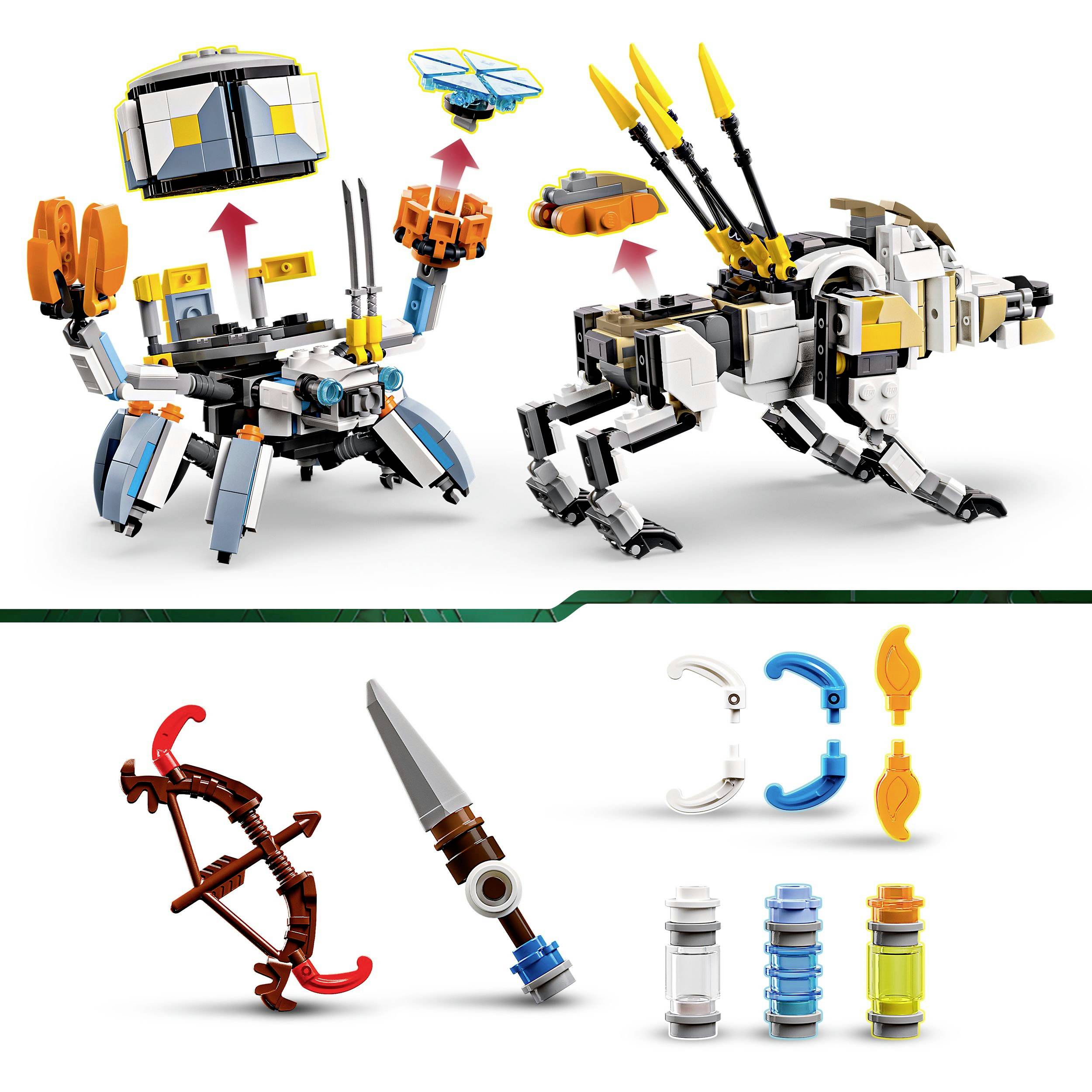 LEGO® ICONS™ 77037 Horizon Aloy und Varl vs. Panzerwanderer und Sägezahn