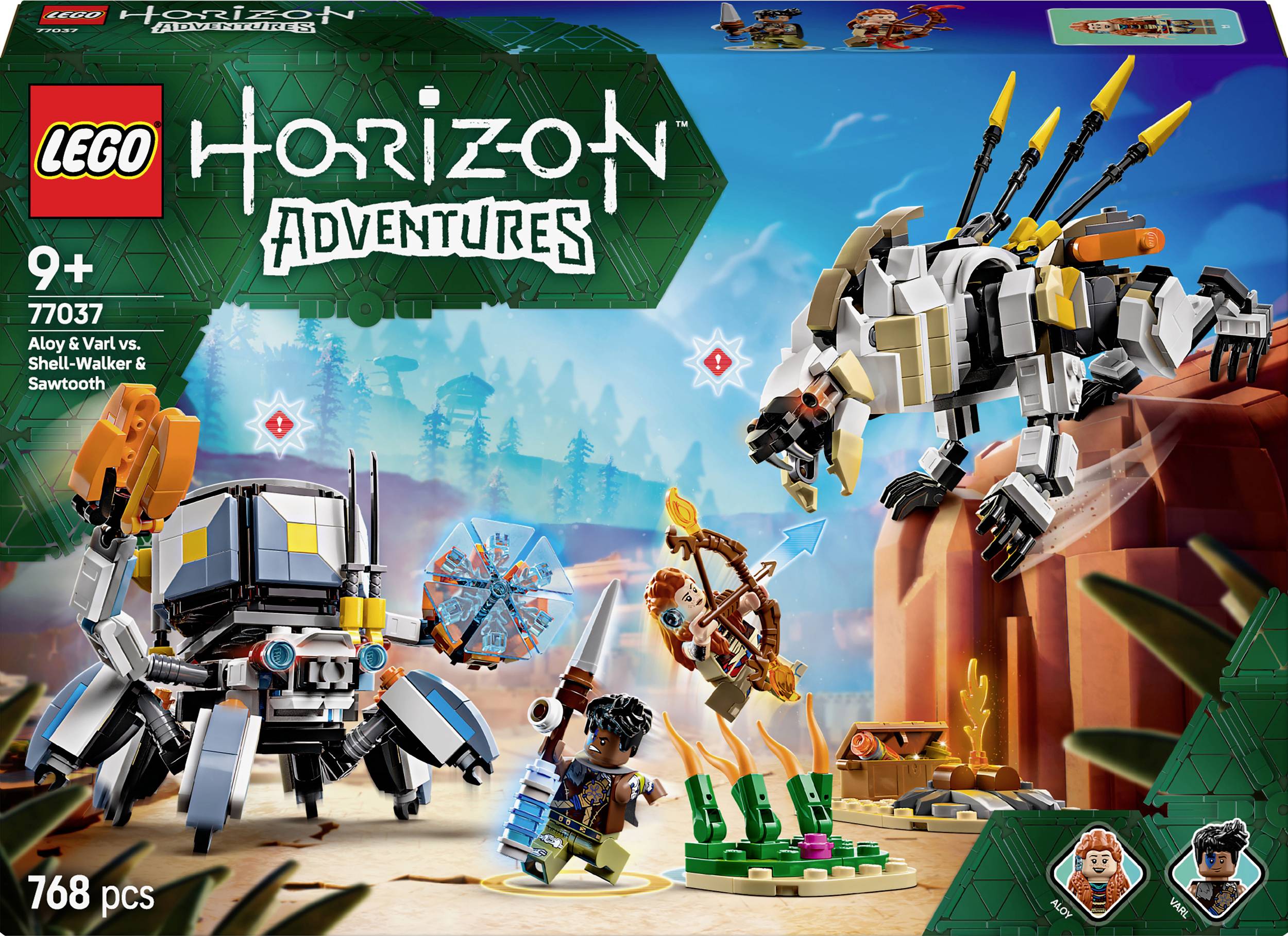 77037 LEGO® ICONS™ Horizon Aloy und Varl vs. Panzerwanderer und Sägezahn