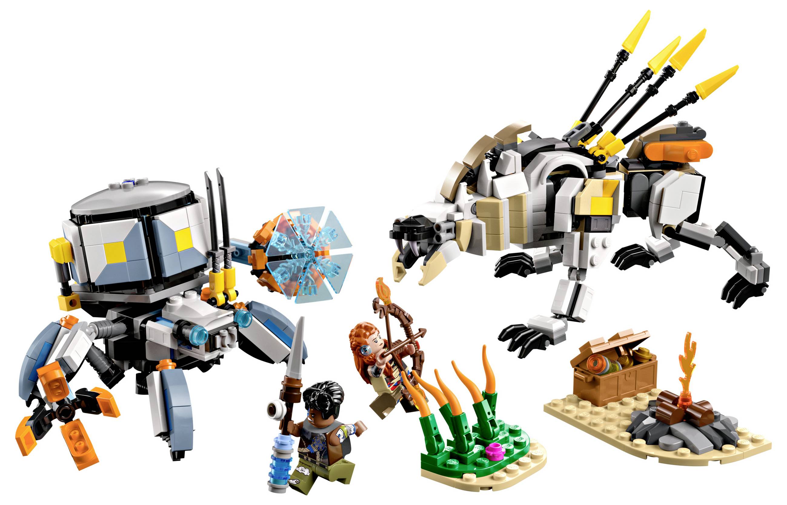 LEGO® ICONS™ 77037 Horizon Aloy und Varl vs. Panzerwanderer und Sägezahn