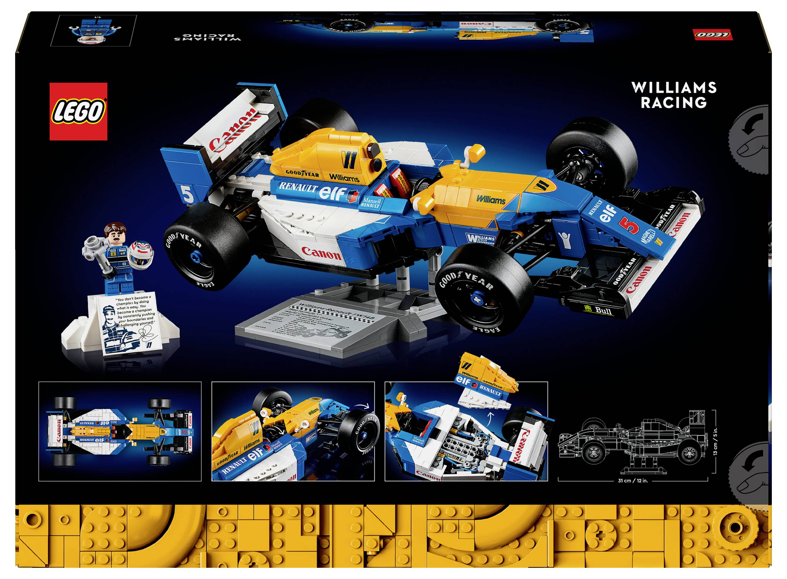 LEGO® ICONS™ 10353 Williams Racing FW14B mit Nigel Mansell