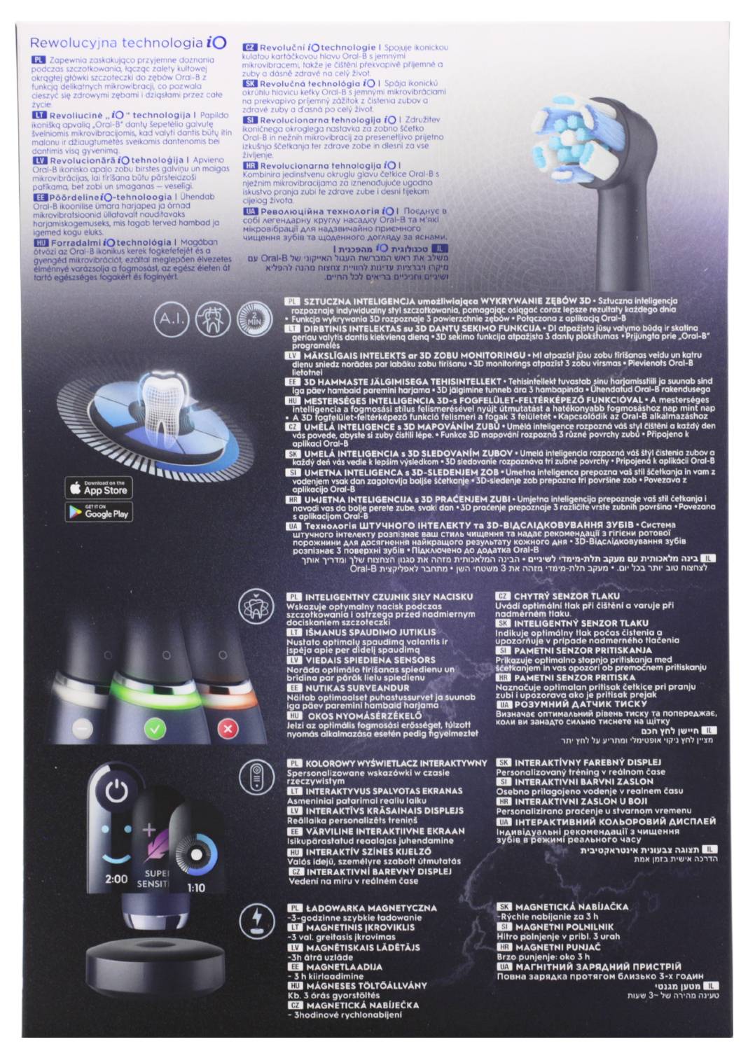 Oral-B iO Series 9 Black Onyx ORA00086 Elektrische Zahnbürste Rotierend/Pulsierend Schwarz