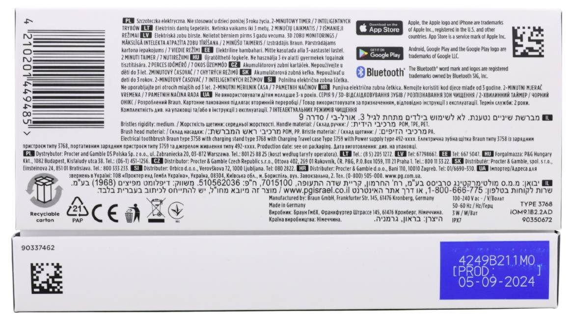 Oral-B iO Series 9 Black Onyx ORA00086 Elektrische Zahnbürste Rotierend/Pulsierend Schwarz