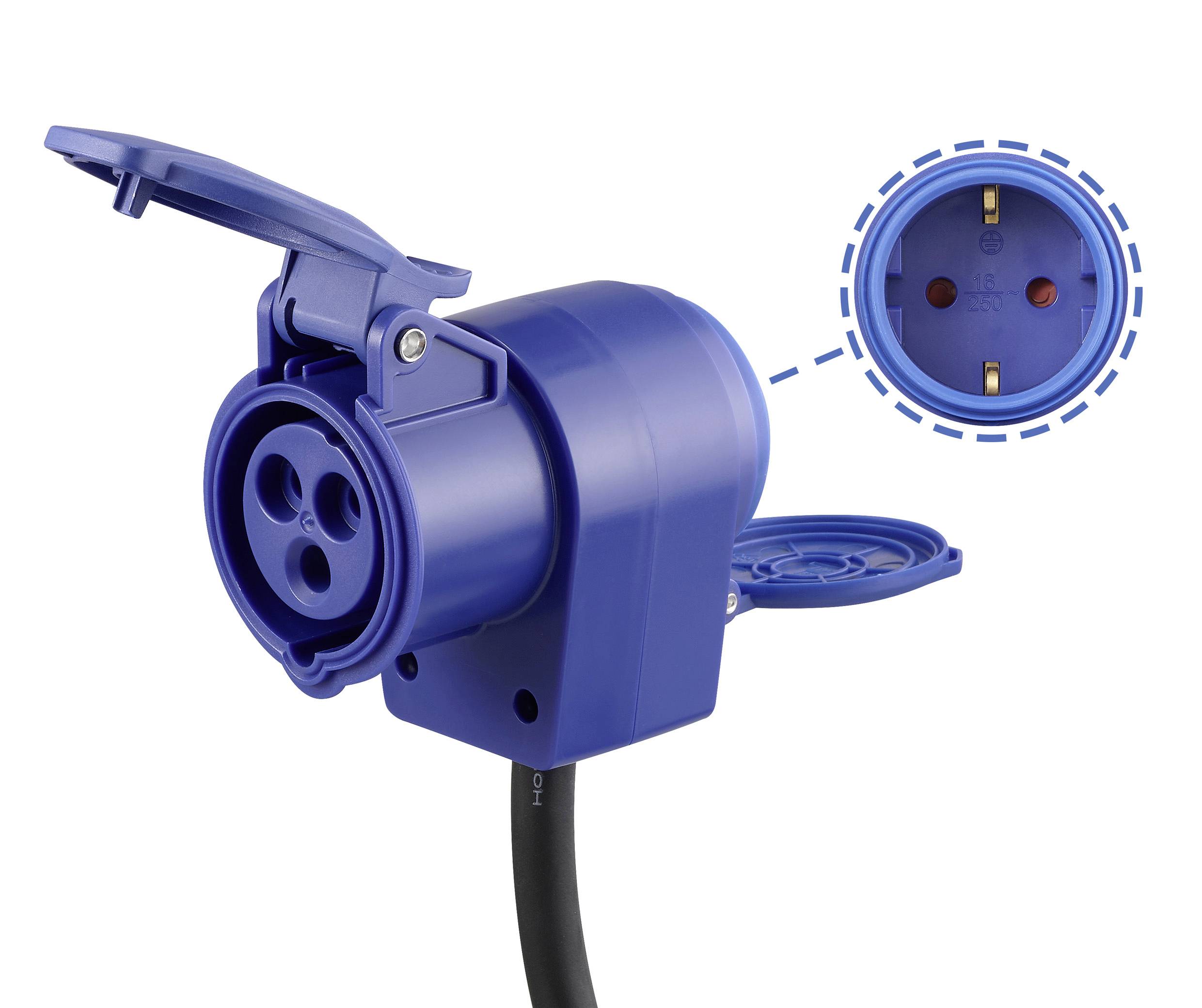 Sygonix SY-6684364 Strom Verlängerungskabel 16A Blau, Schwarz 3m H07RN-F 3G 2,5mm²