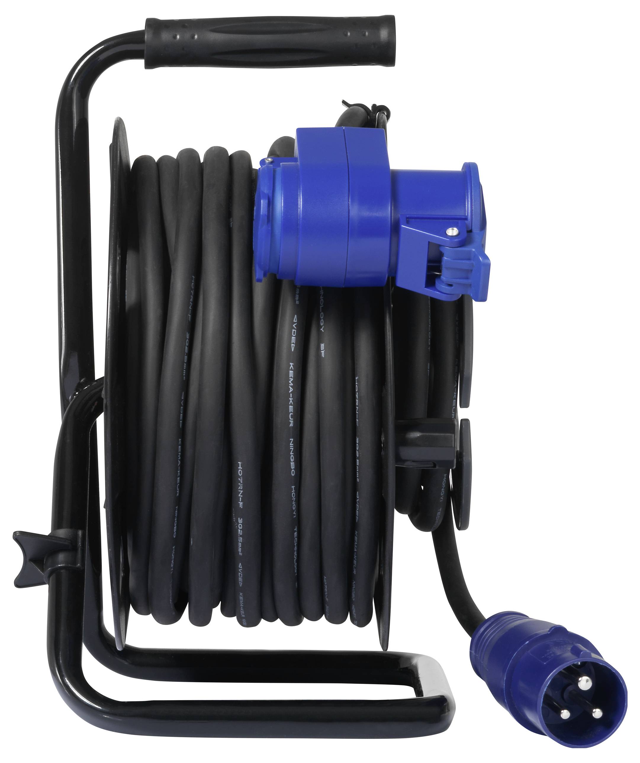 Sygonix SY-6684366 Kabeltrommel 25m Schwarz CEE-Cara-Stecker