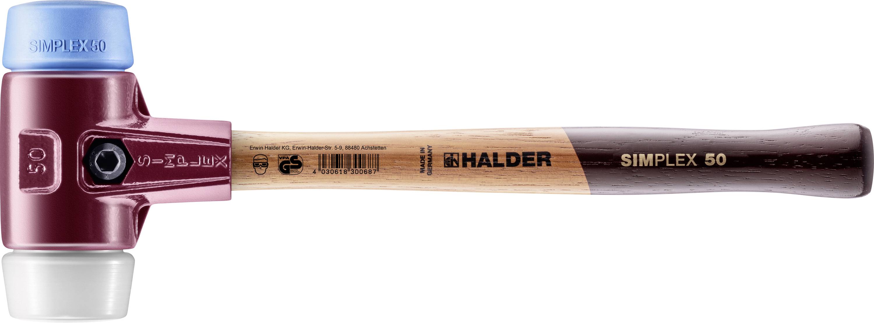 Halder SIMPLEX 3017.050 Schonhammer ergonomischer Griff, mittelhart, weich 1055g 370mm 1St.
