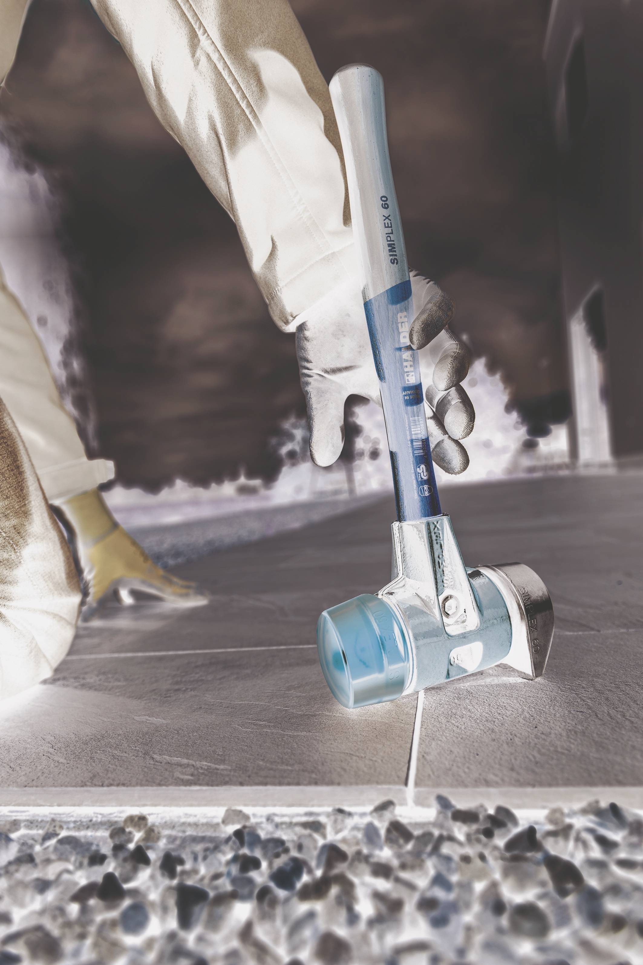 Halder SIMPLEX 3026.260 Schonhammer ergonomischer Griff, hart, mittelhart 1500g 405mm 1St.