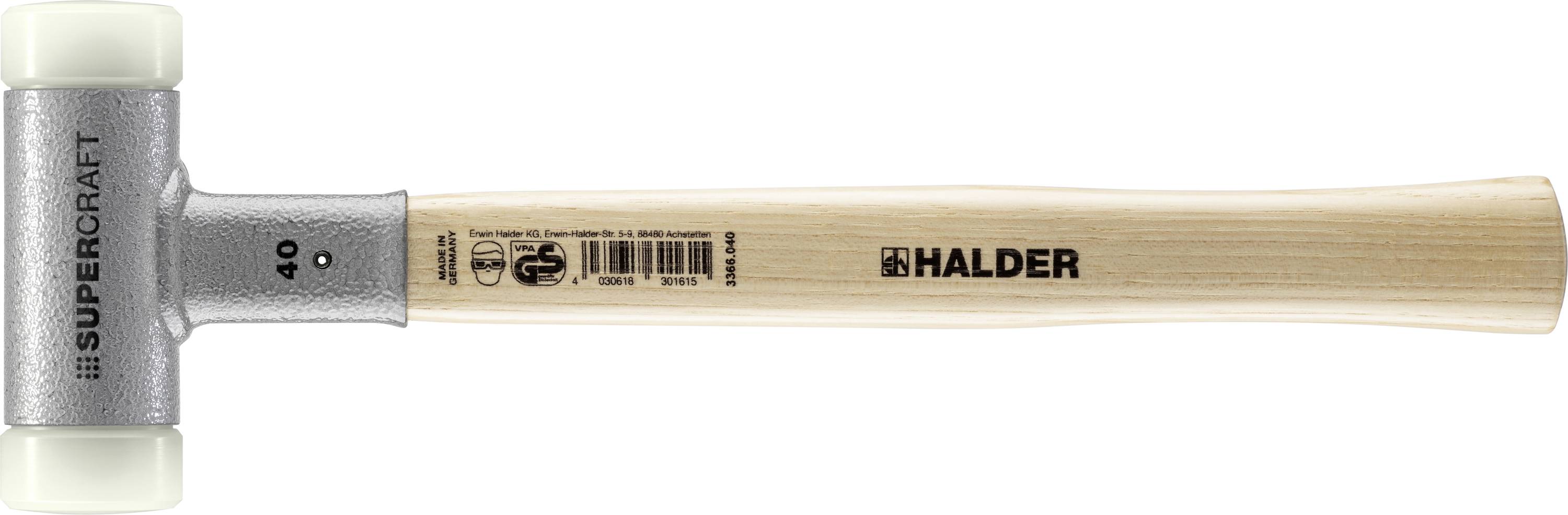 Halder SUPERCRAFT 3366.040 Schonhammer ergonomischer Griff, hart, rückschlagsfrei 715g 355mm 1St.