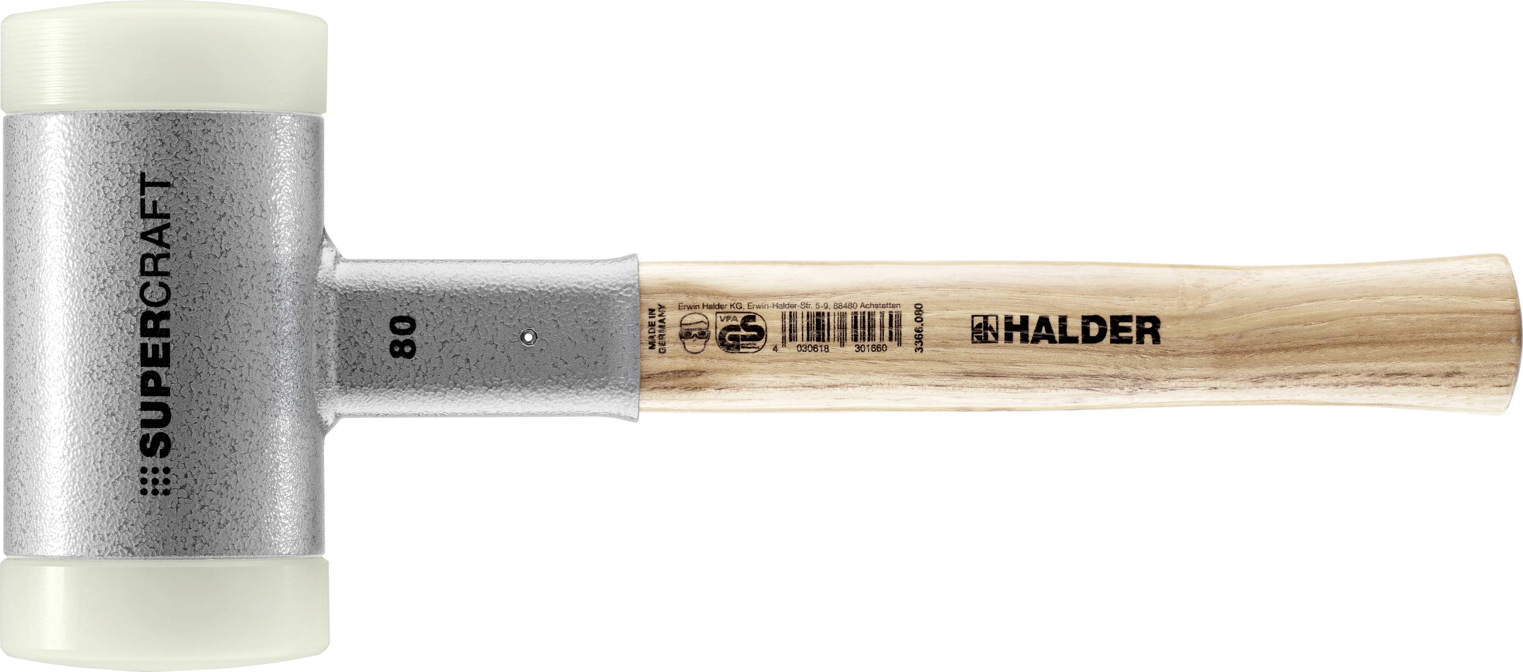 Halder SUPERCRAFT 3366.080 Schonhammer ergonomischer Griff, hart, rückschlagsfrei 3210 g 380 mm 1 S