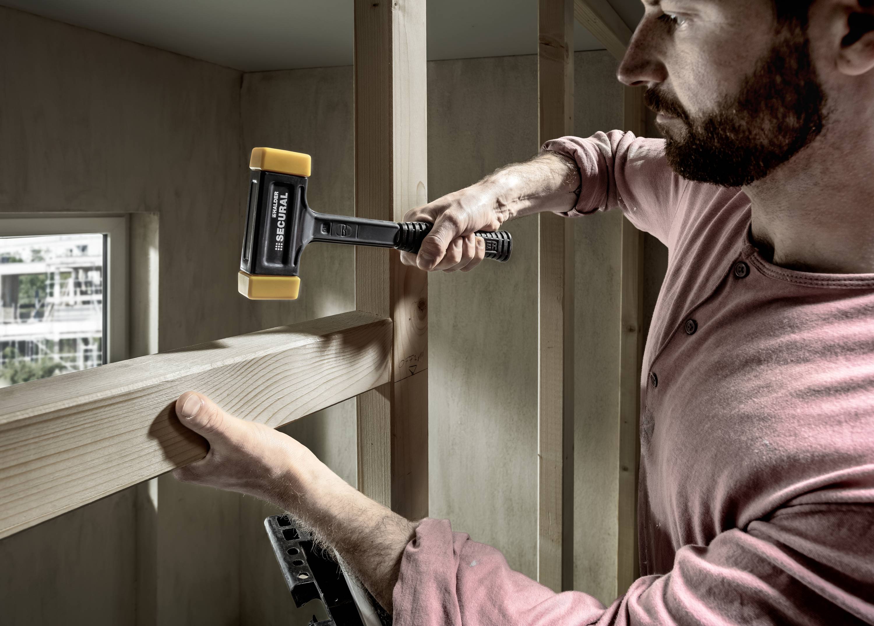 Halder SUPERCRAFT 3380.040 Schonhammer ergonomischer Griff, mittelhart 680g 300mm 1St.