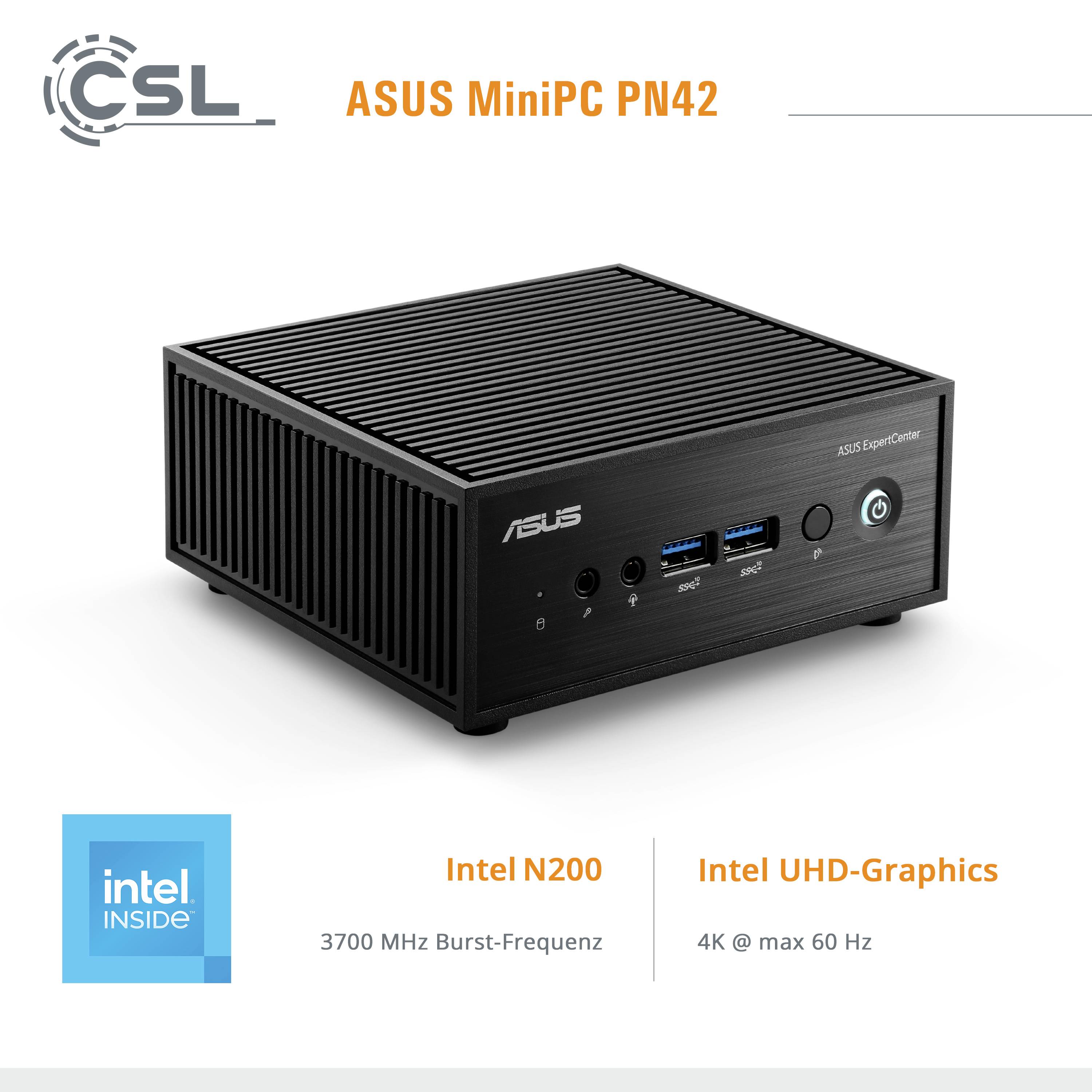 Asus Mini PC PN42 Intel® N N200 3.7GHz 32GB RAM 1TB SSD Intel UHD Graphics Win 11 Home 91549