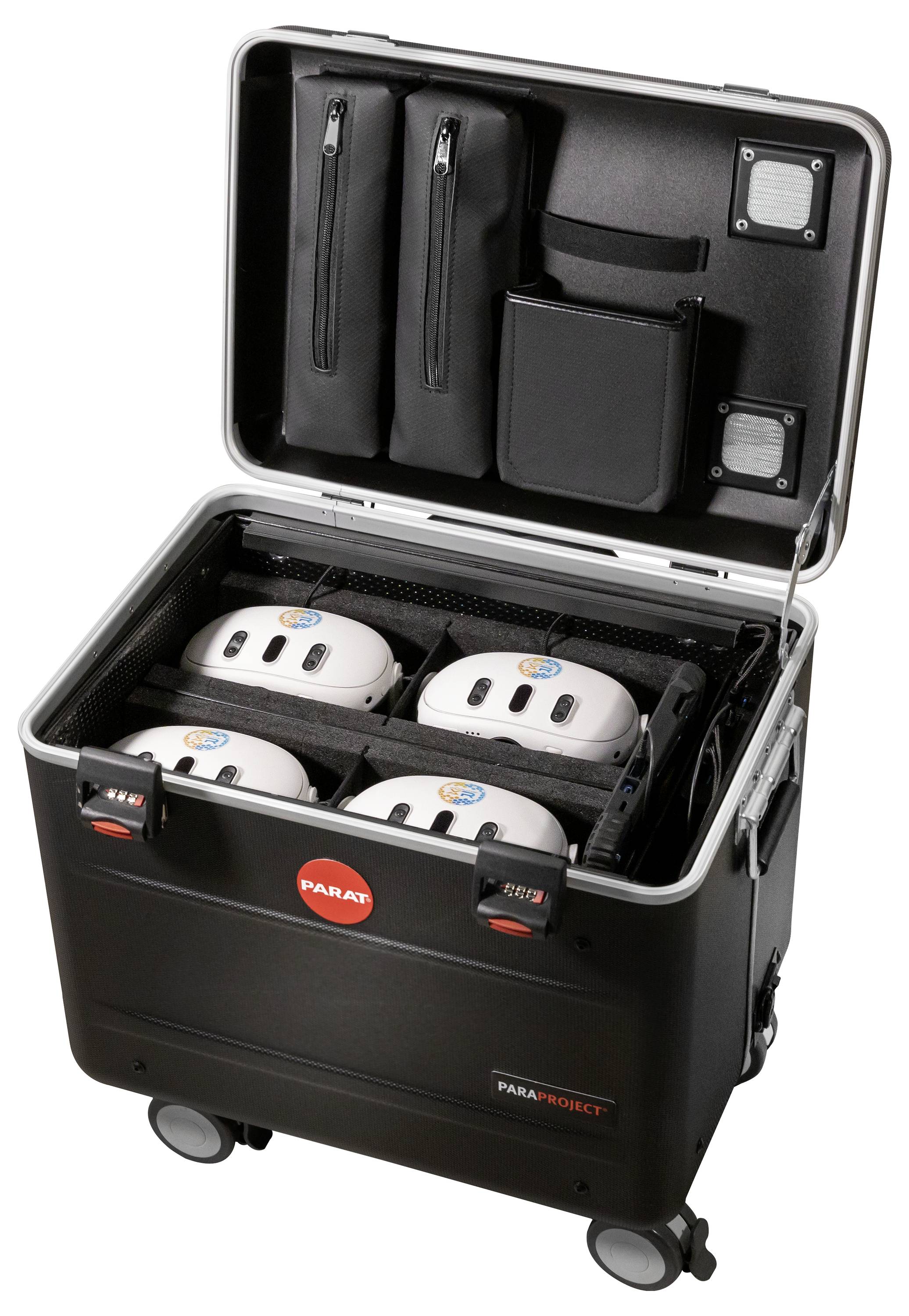 Parat PARAPROJECT® Case VR4 Lade- und Managementsystem Mobiles Ladesystem alle VR-Brillen, die mit