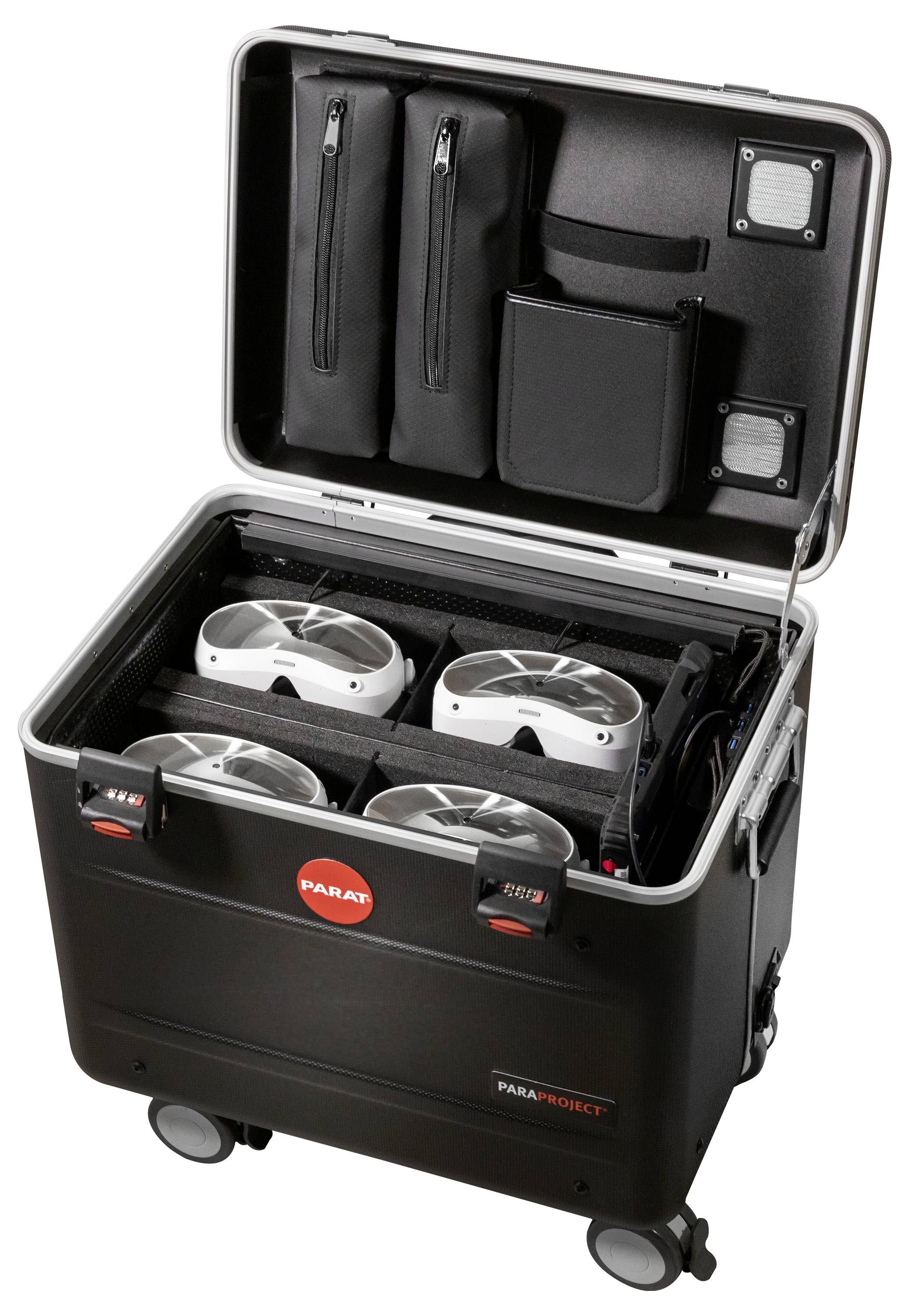 Parat PARAPROJECT® Case VR4 Lade- und Managementsystem Mobiles Ladesystem alle VR-Brillen, die mit