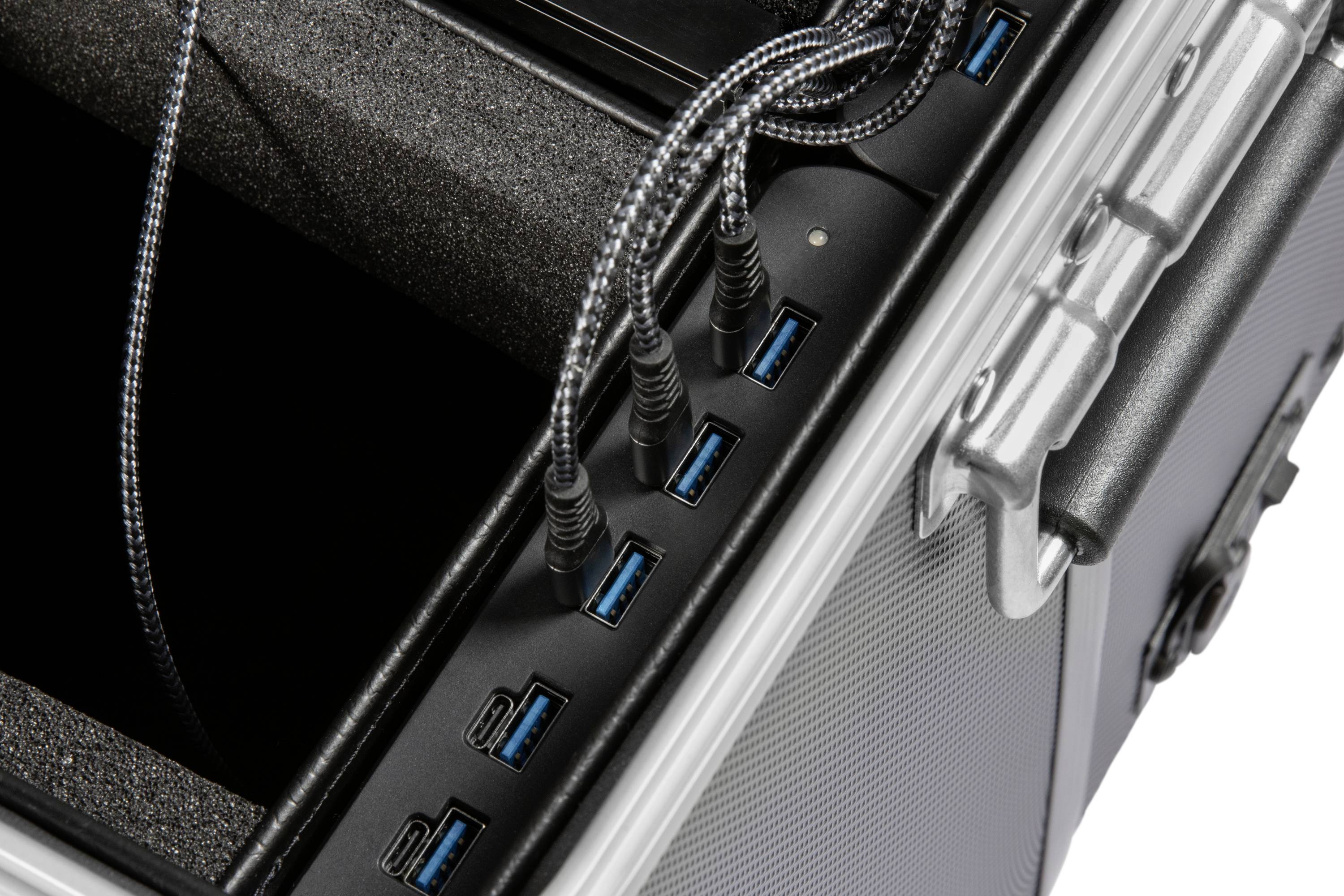 Parat PARAPROJECT® Case VR8 Lade- und Managementsystem Mobiles Ladesystem alle VR-Brillen, die mit USB-C® geladen werden könne