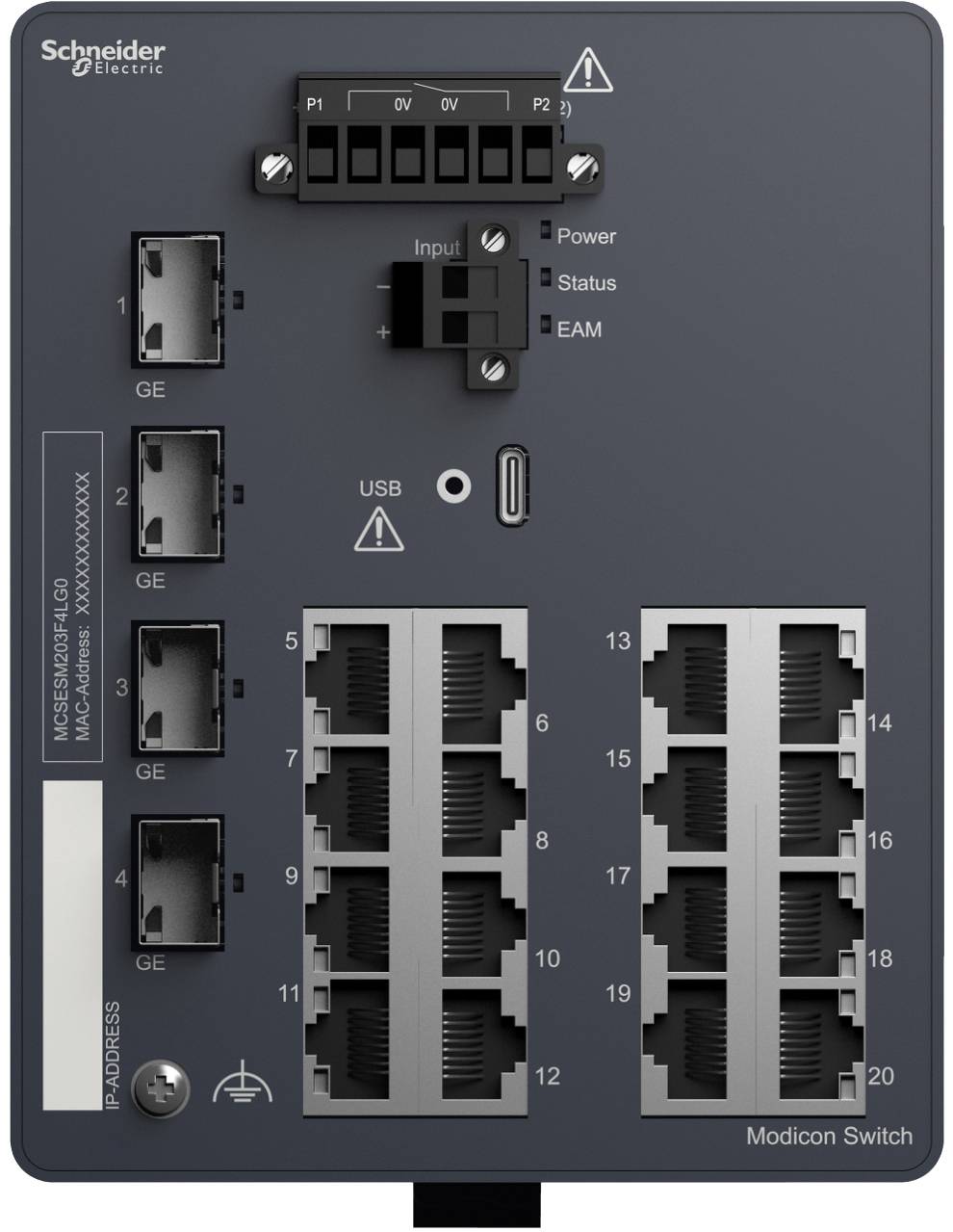 Schneider Electric MCSESM203F4LG0 Netzwerk Switch