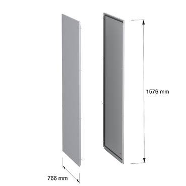Schneider Electric NSY2SPN168 Seitenwände, Außenbefestigung, PanelSeT SFN, für elektrische Gehäuse H 1600 x T 800 mm, 2er-Set