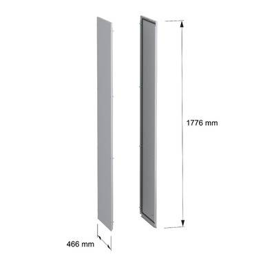 Schneider Electric NSY2SPN185 Seitenwände, Außenbefestigung, PanelSeT SFN, für elektrische Gehäuse H 1800 x T 500 mm, 2er-Set