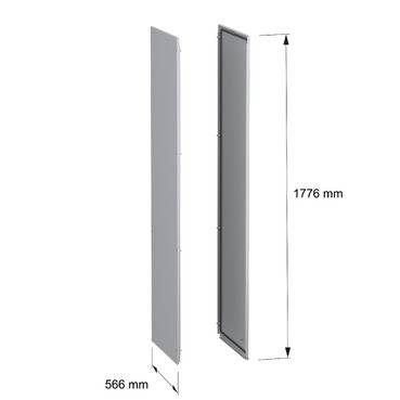 Schneider Electric NSY2SPN186 Seitenwände, Außenbefestigung, PanelSeT SFN, für elektrische Gehäuse H 1800 x T 600 mm, 2er-Set