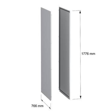 Schneider Electric NSY2SPN188 Seitenwände, Außenbefestigung, PanelSeT SFN, für elektrische Gehäuse H 1800 x T 800 mm, 2er-Set